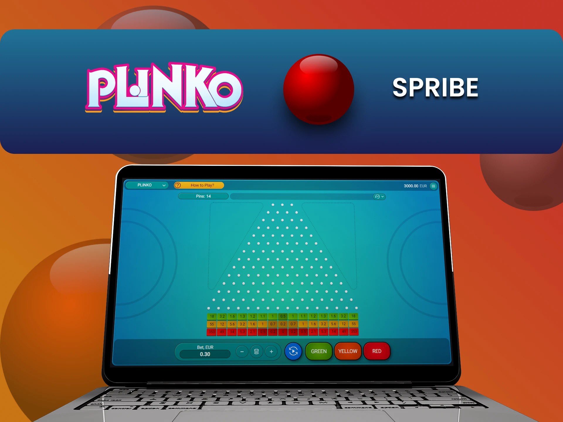 To play, choose Plinko by Spribe.