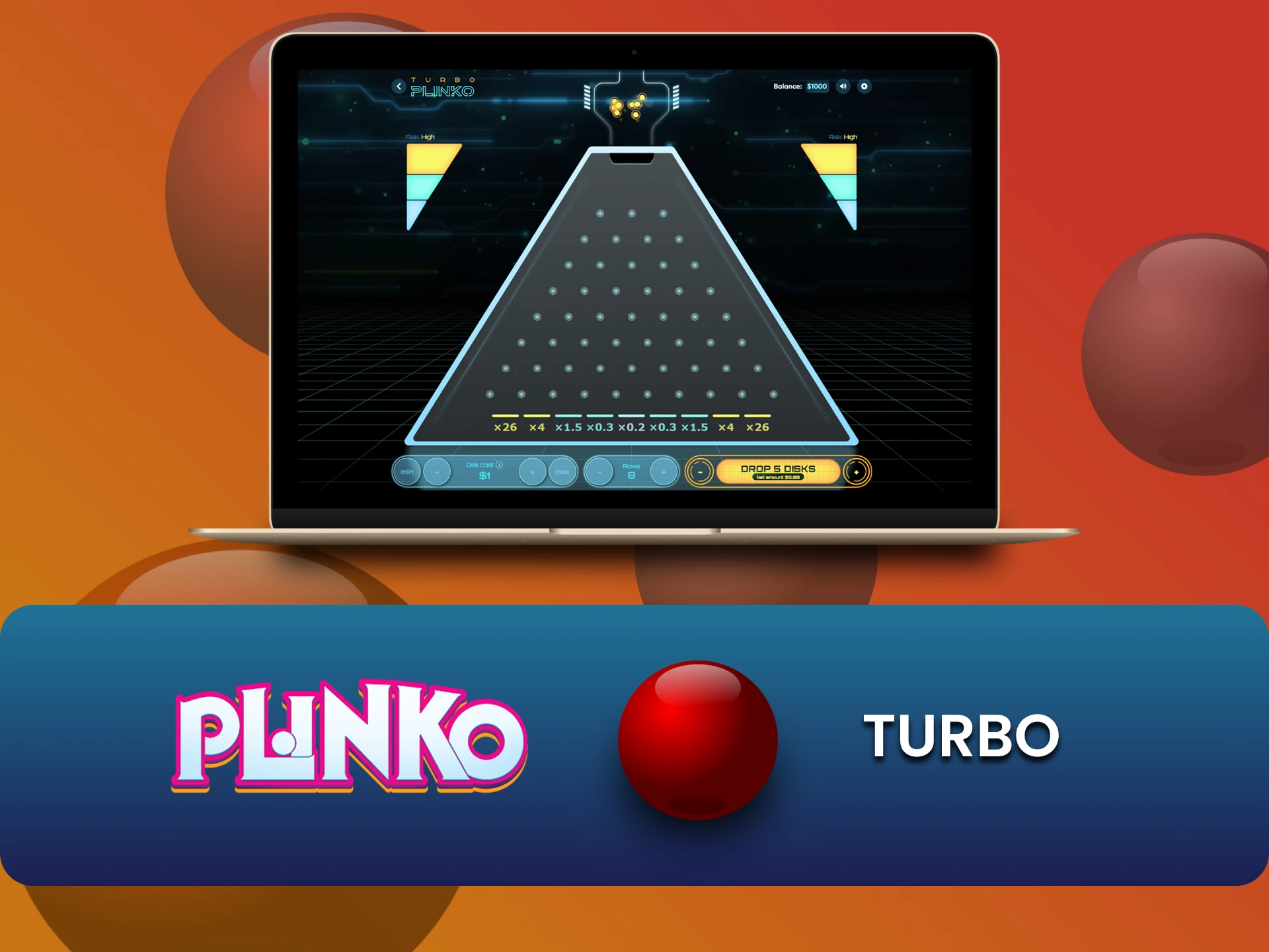 Choose Turbo Plinko to play.