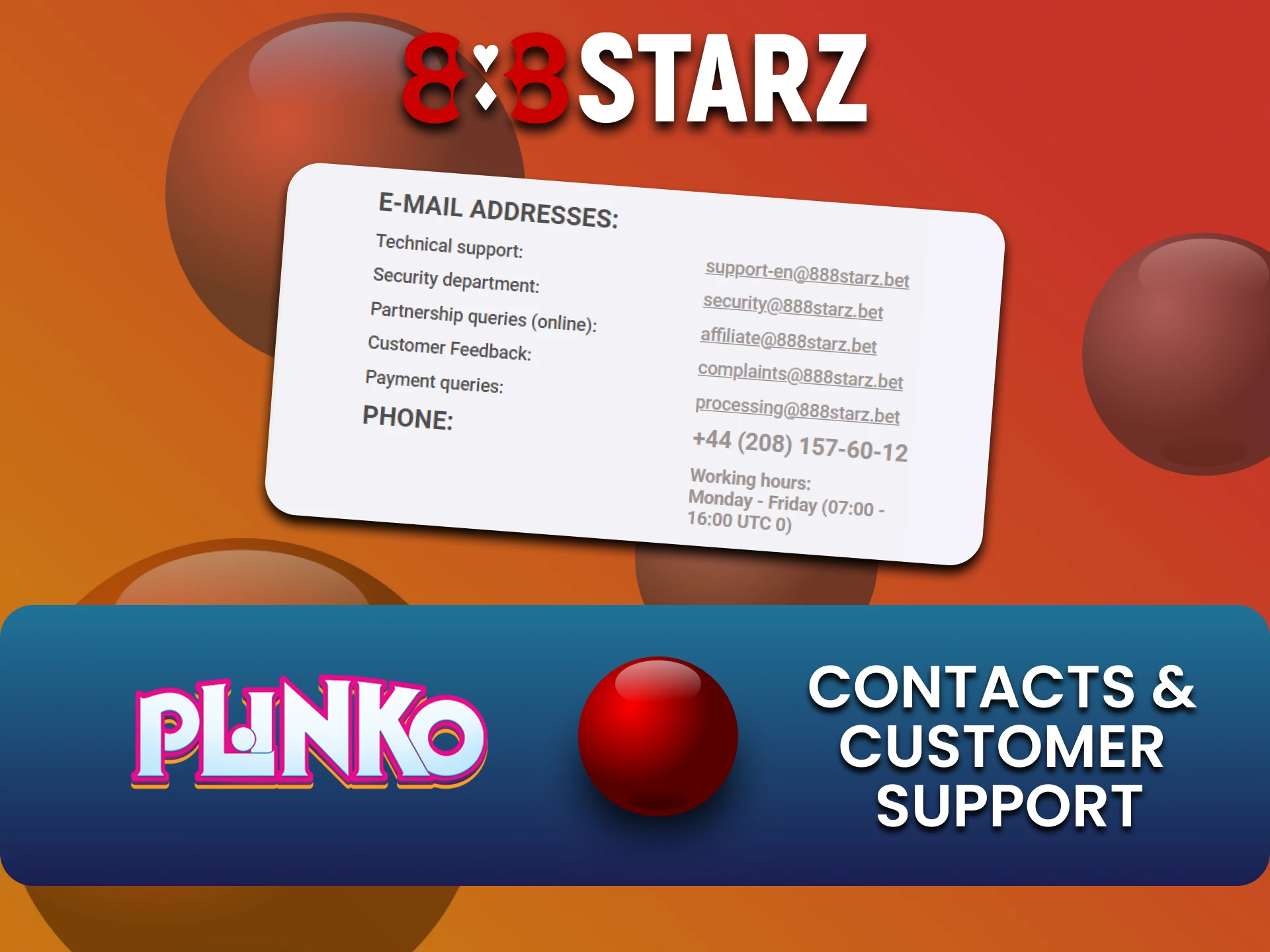We will tell you how to contact the 888starz team.