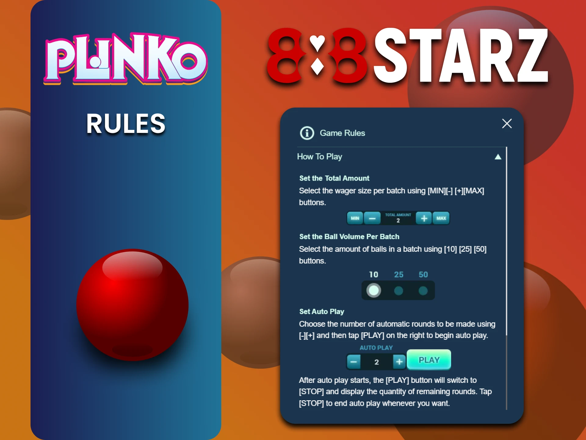 Learn the rules for winning Plinko at 888starz.