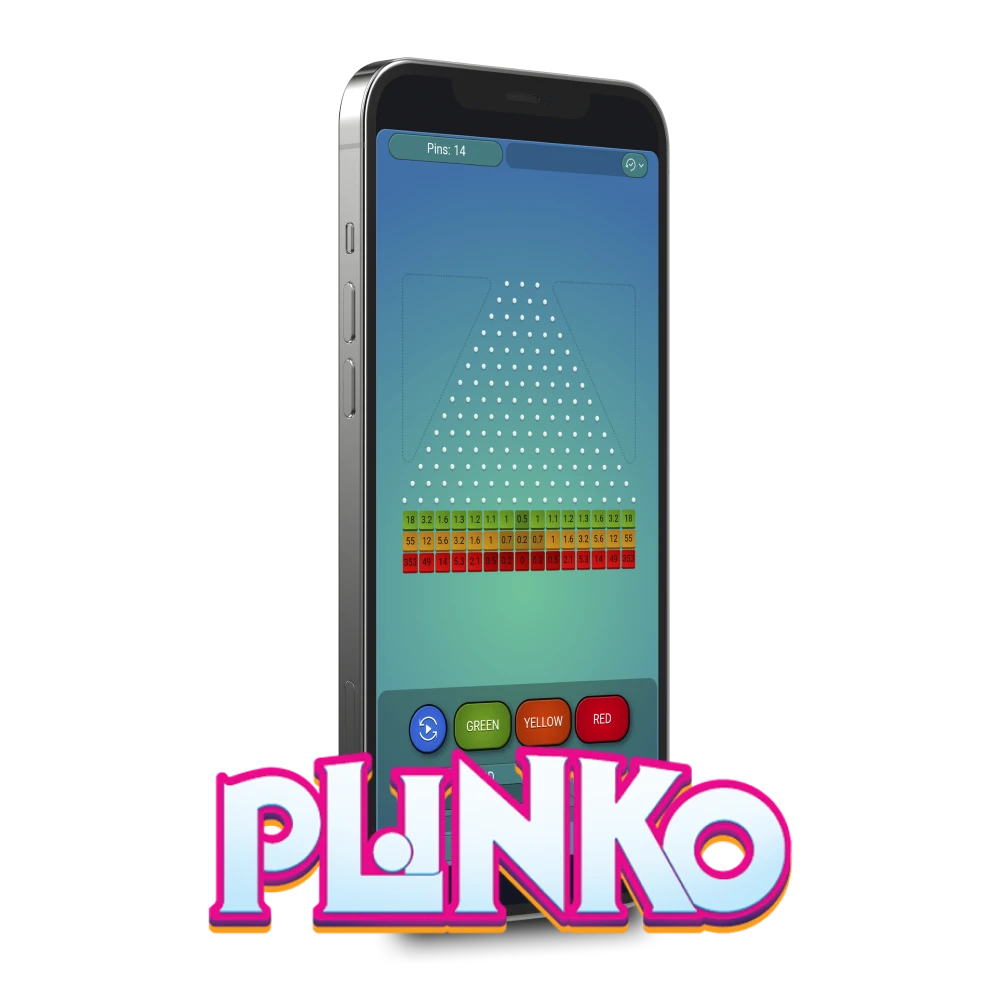 To play Plinko, download a special application.