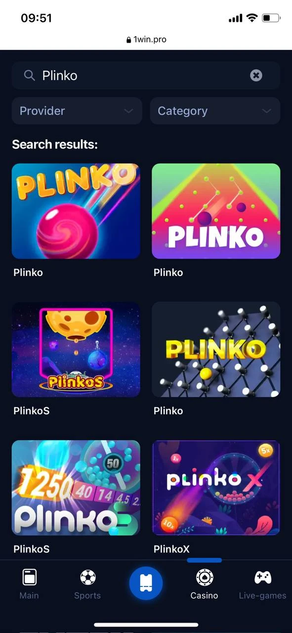 Install the app or play Plinko on the mobile version of the site.