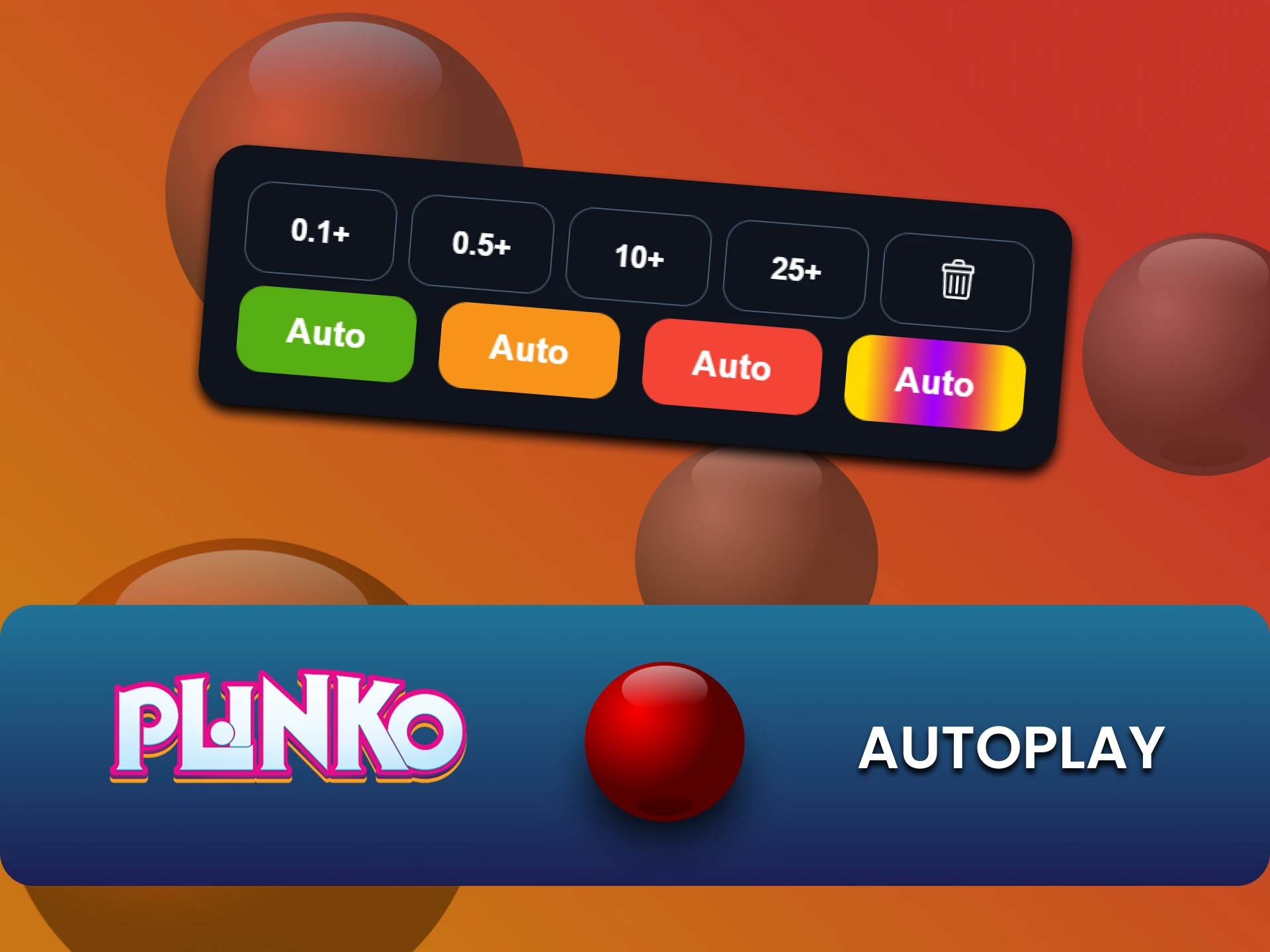 You can set Plinko to autoplay.