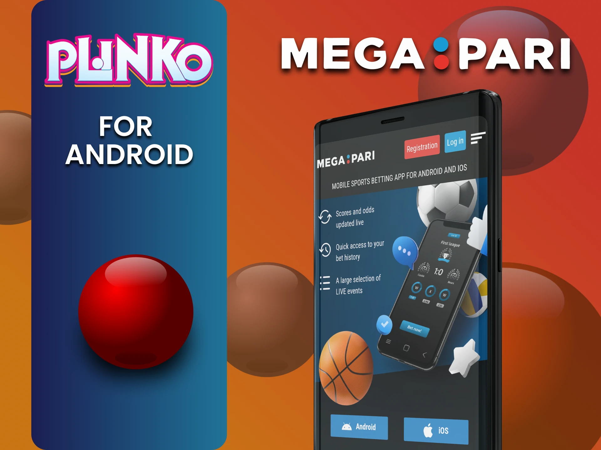 Install the Megapari app on Android to play Plinko.