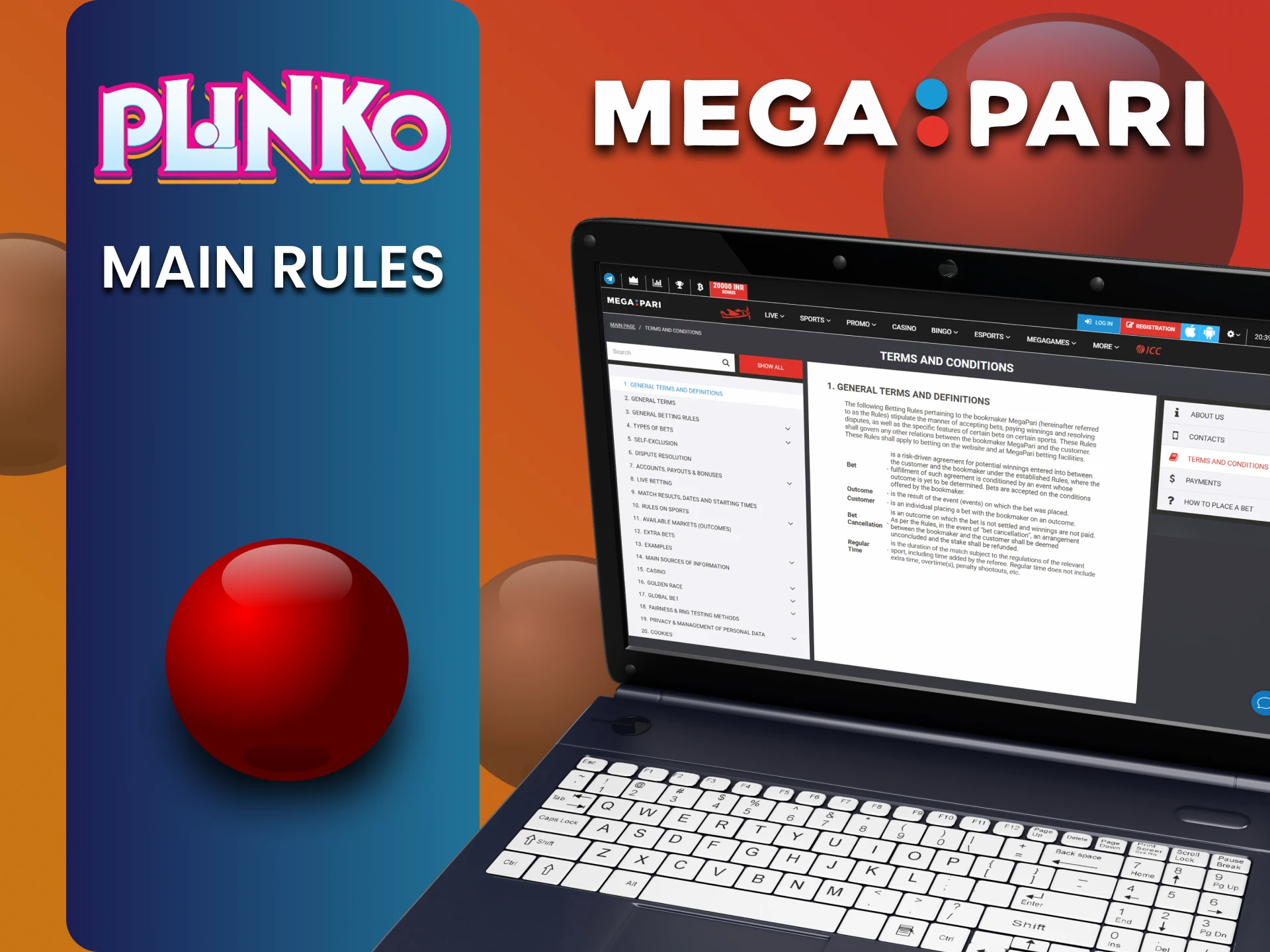 Learn the Megapari rules for playing Plinko.