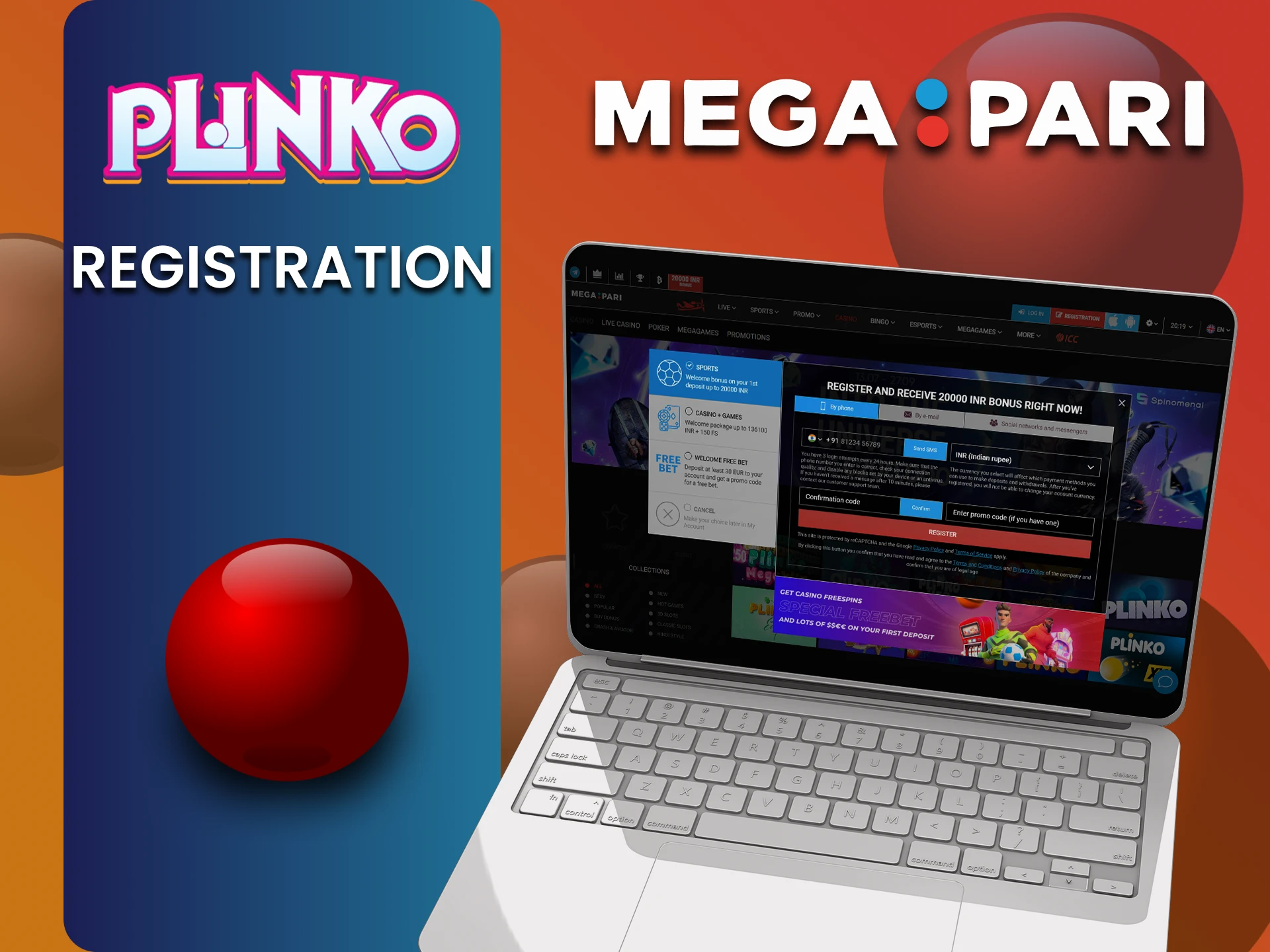 Register on Megapari to play Plinko.