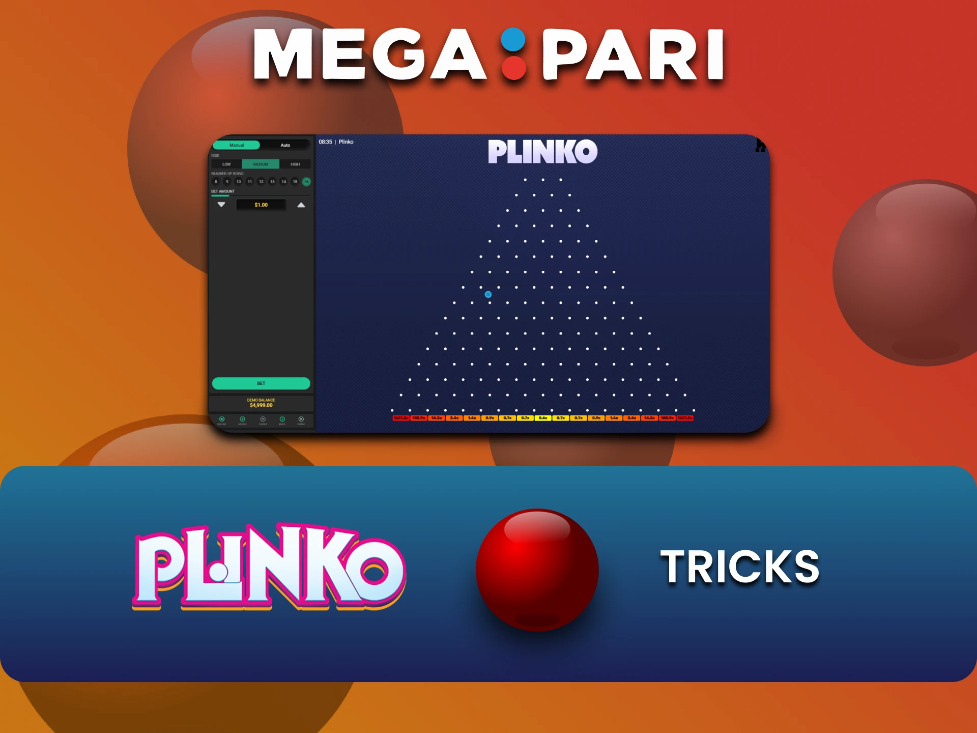 Learn the tricks to win at Plinko on Megapari.