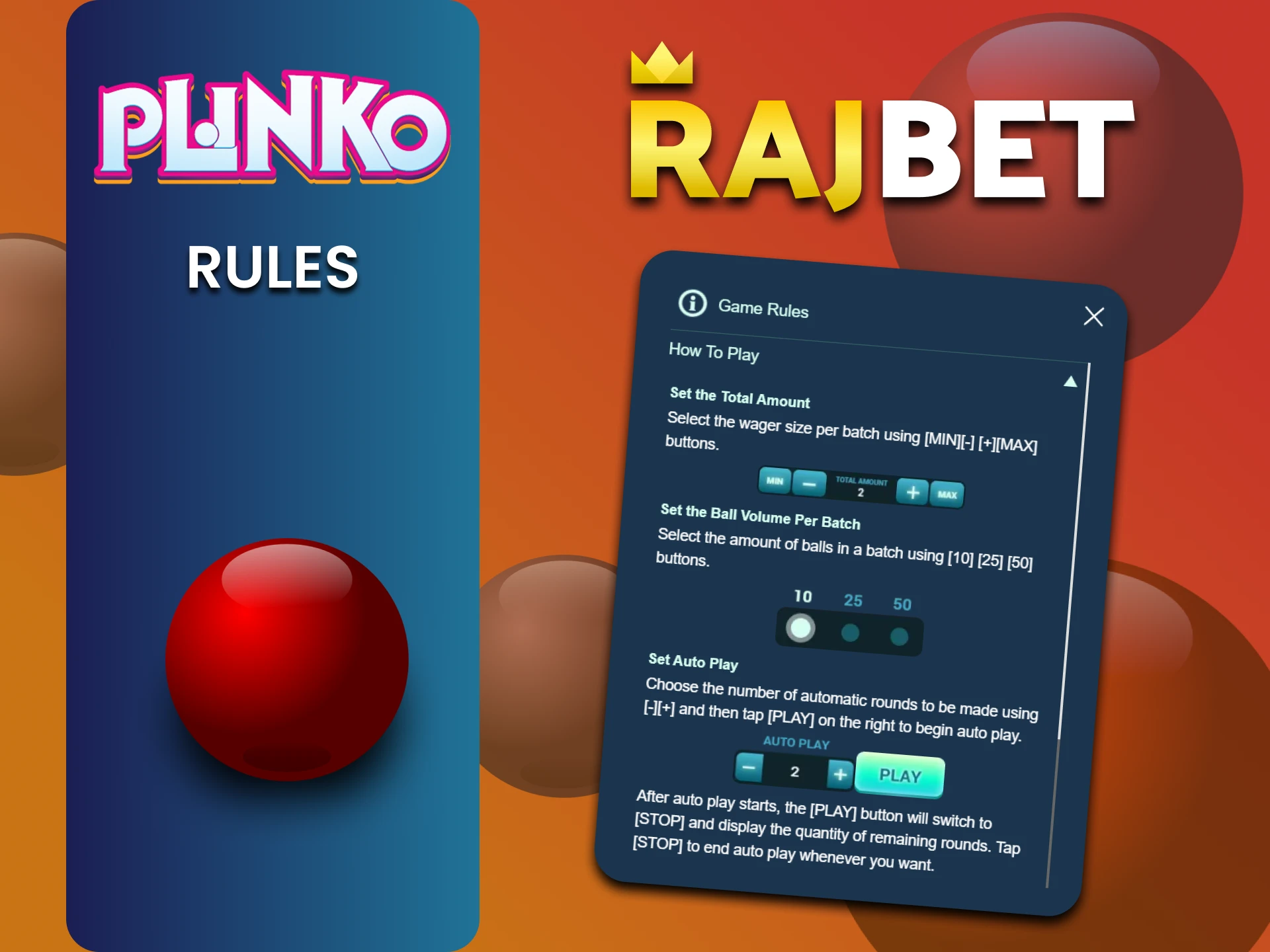 Learn the rules of playing Plinko on Rajbet.