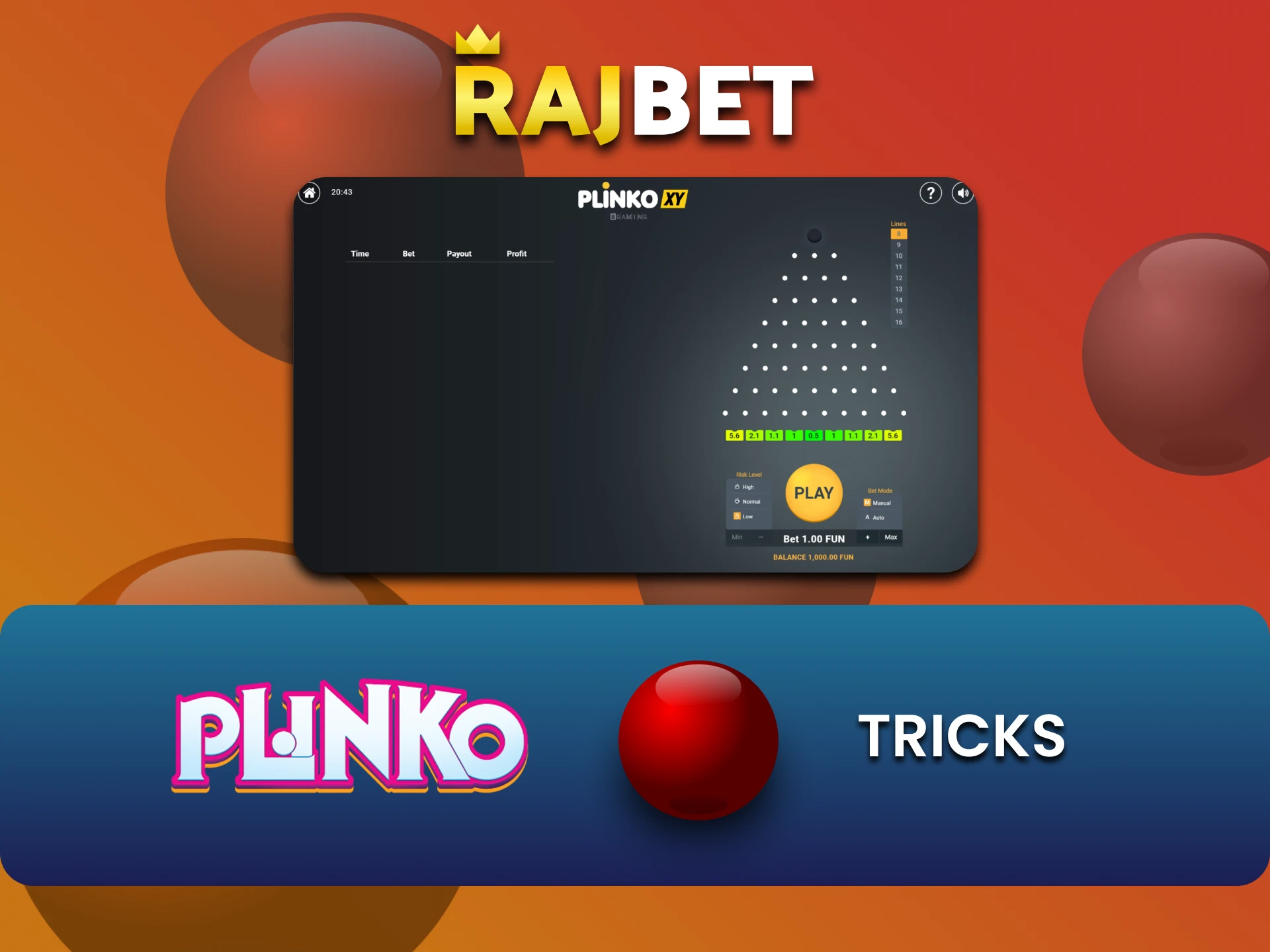 Learn the tricks to win at Plinko on Rajbet.