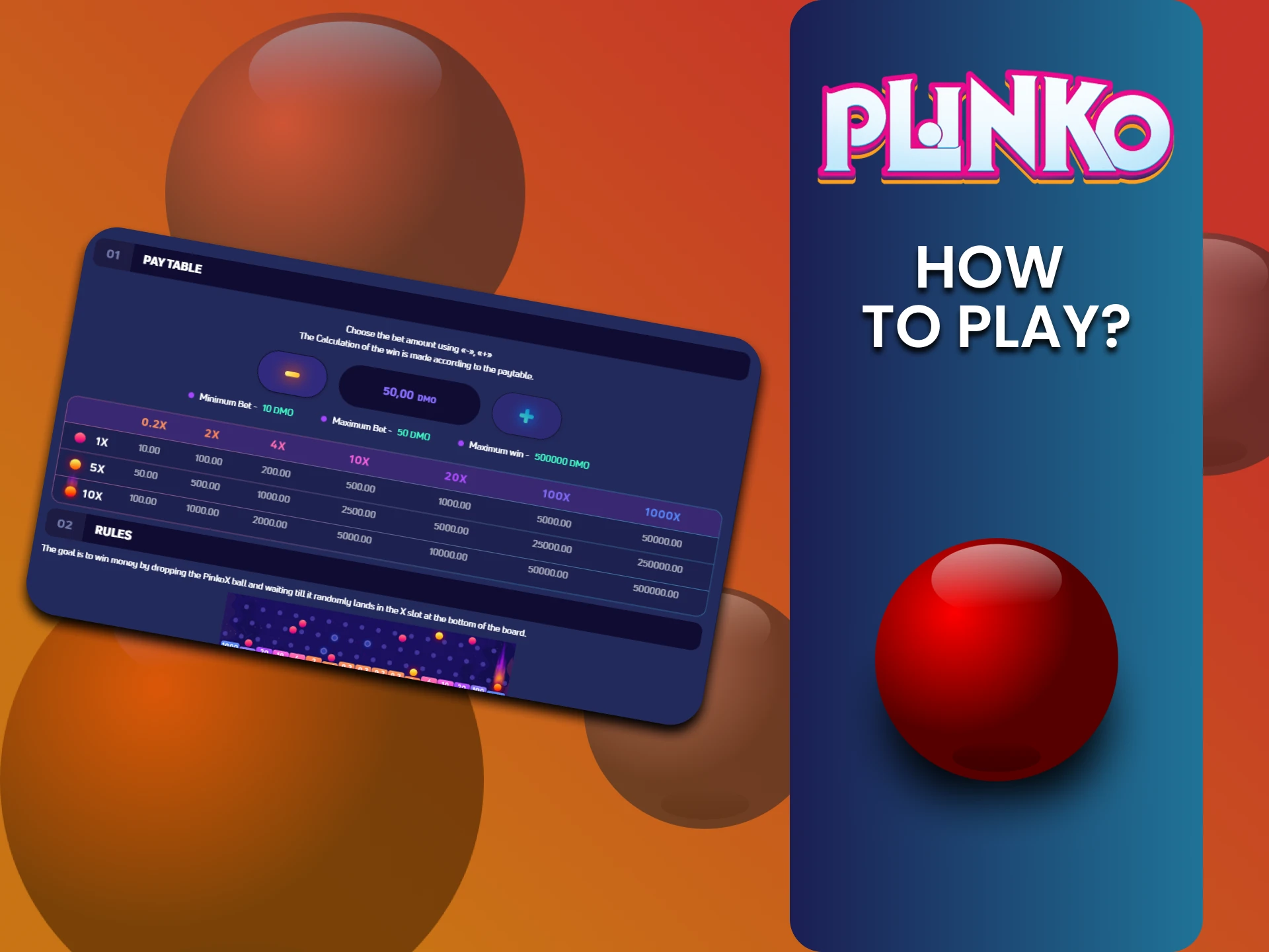 We will show you how to start playing Plinko.