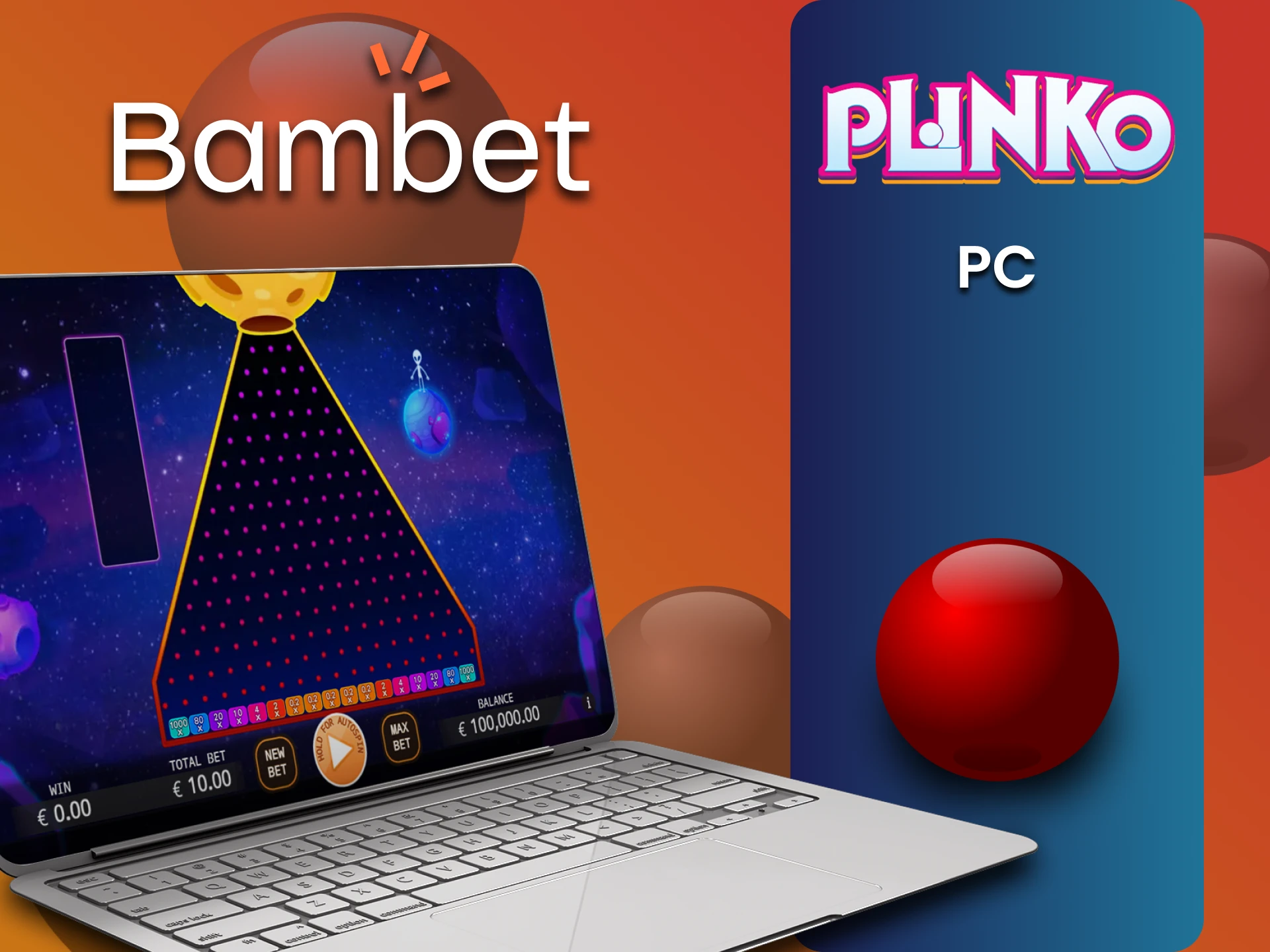 Play Plinko on Bambet via PC.