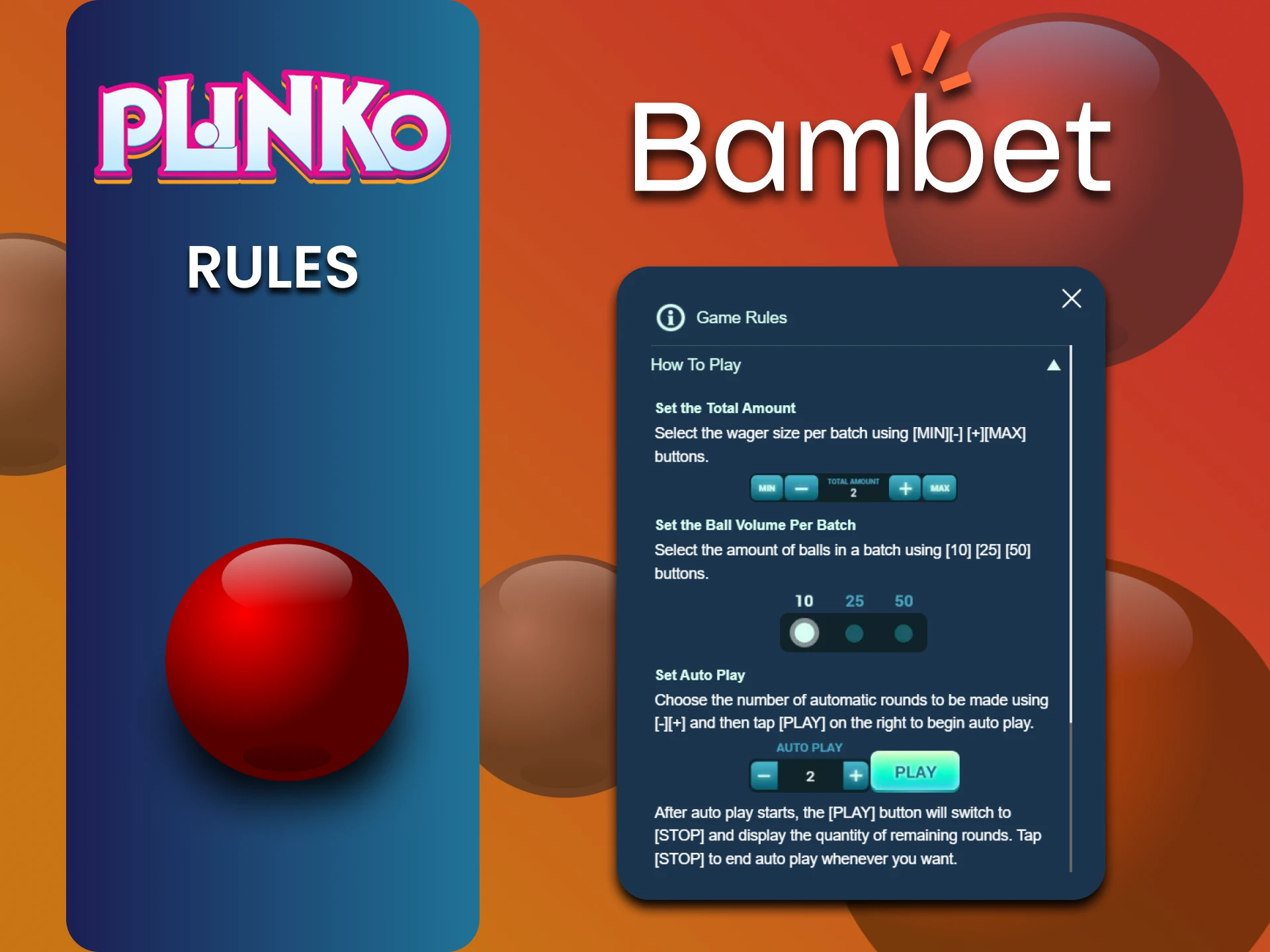 Learn the rules of playing Plinko on Bambet.