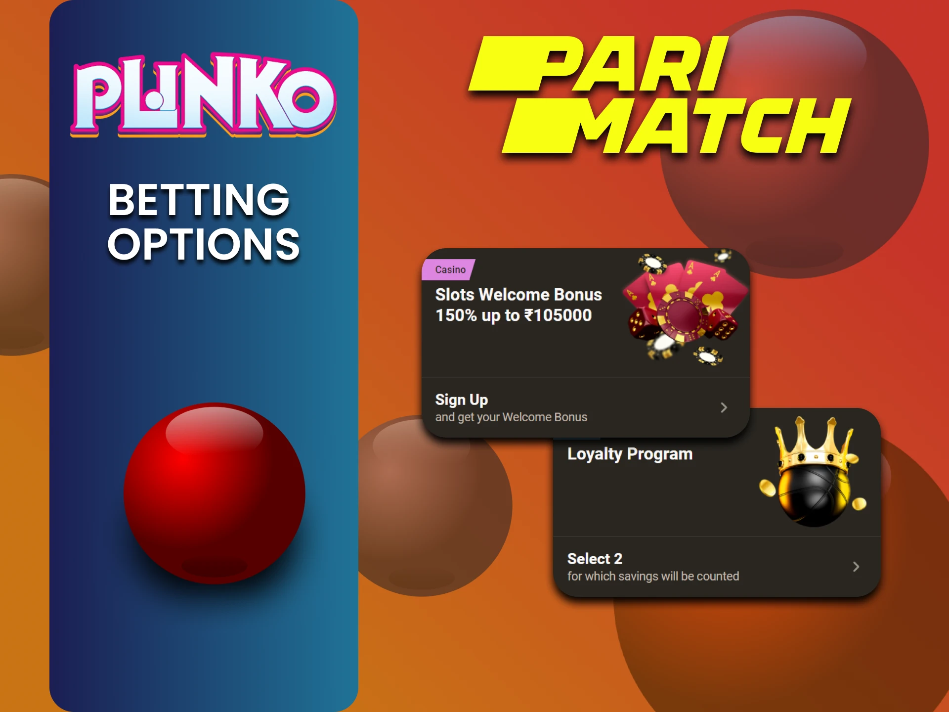 Get a bonus for playing Plinko from Parimatch.