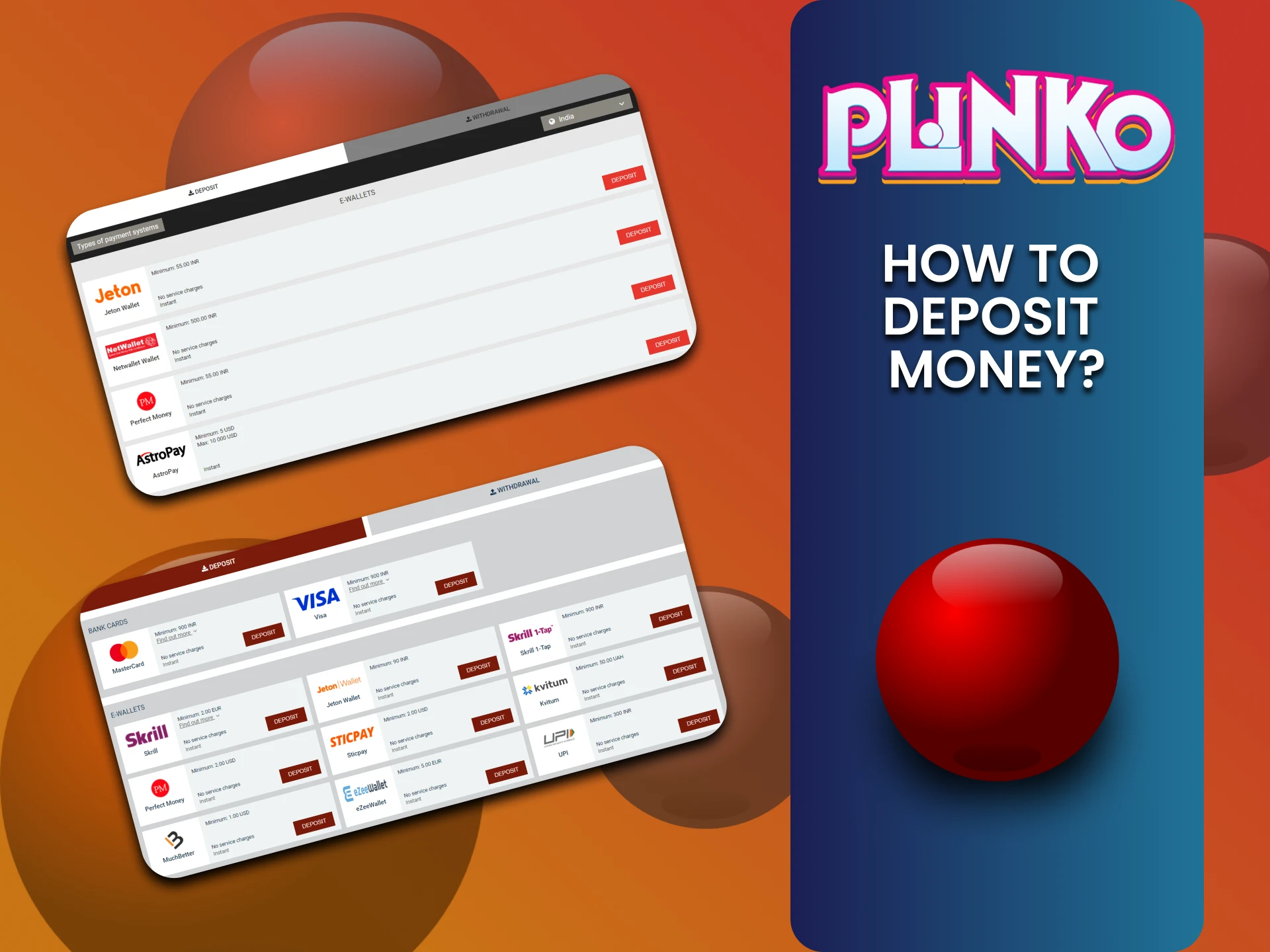 We will tell you how to top up your deposit for the Plinko game.