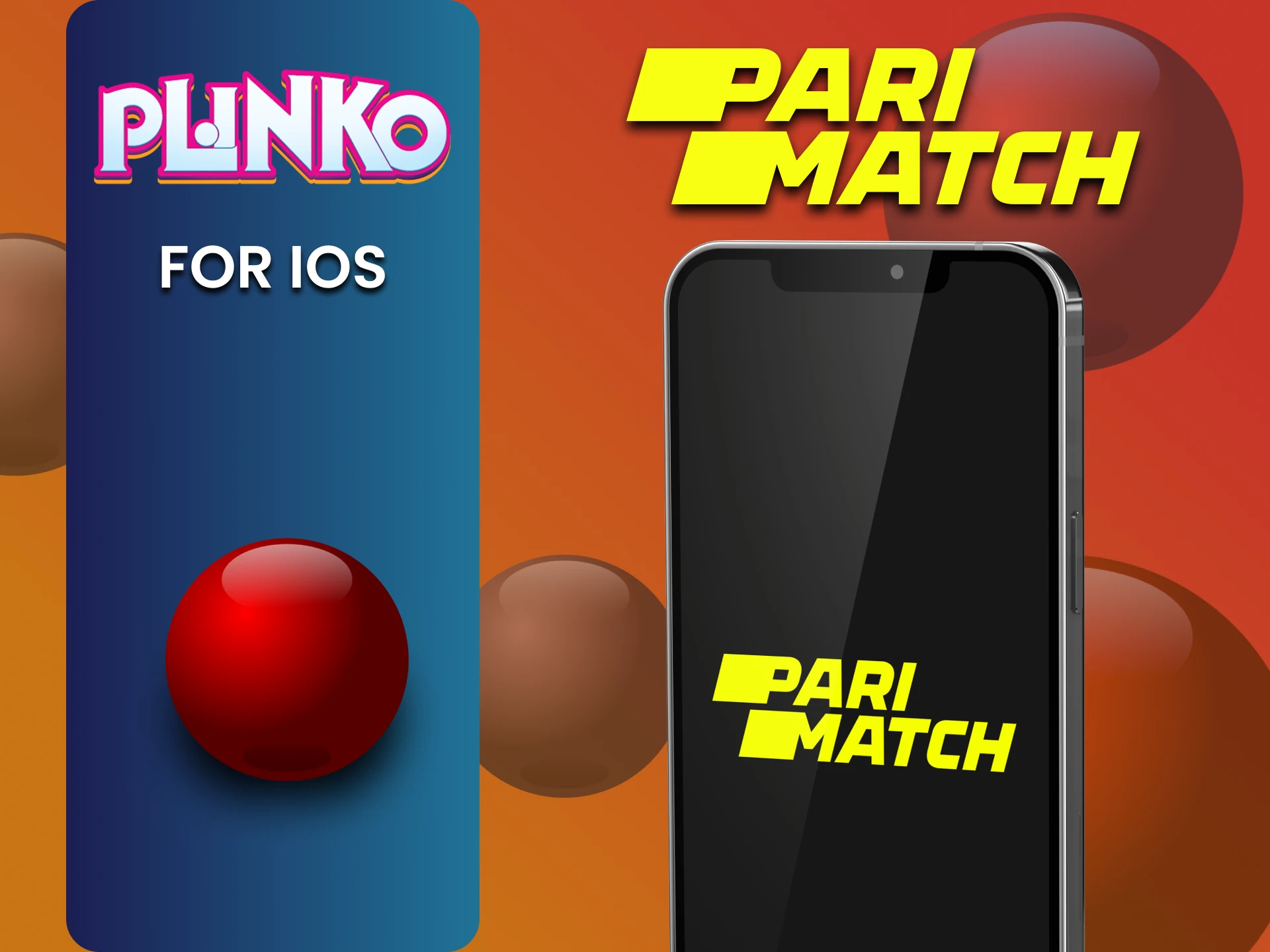 Install the Parimatch app on iOS to play Plinko.