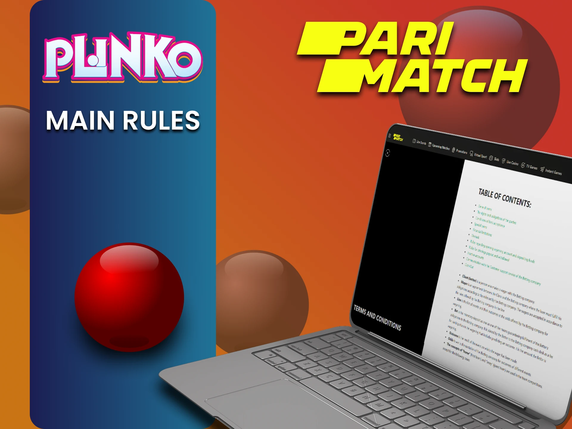 Find out about the rules of the Parimatch service for Plinko.
