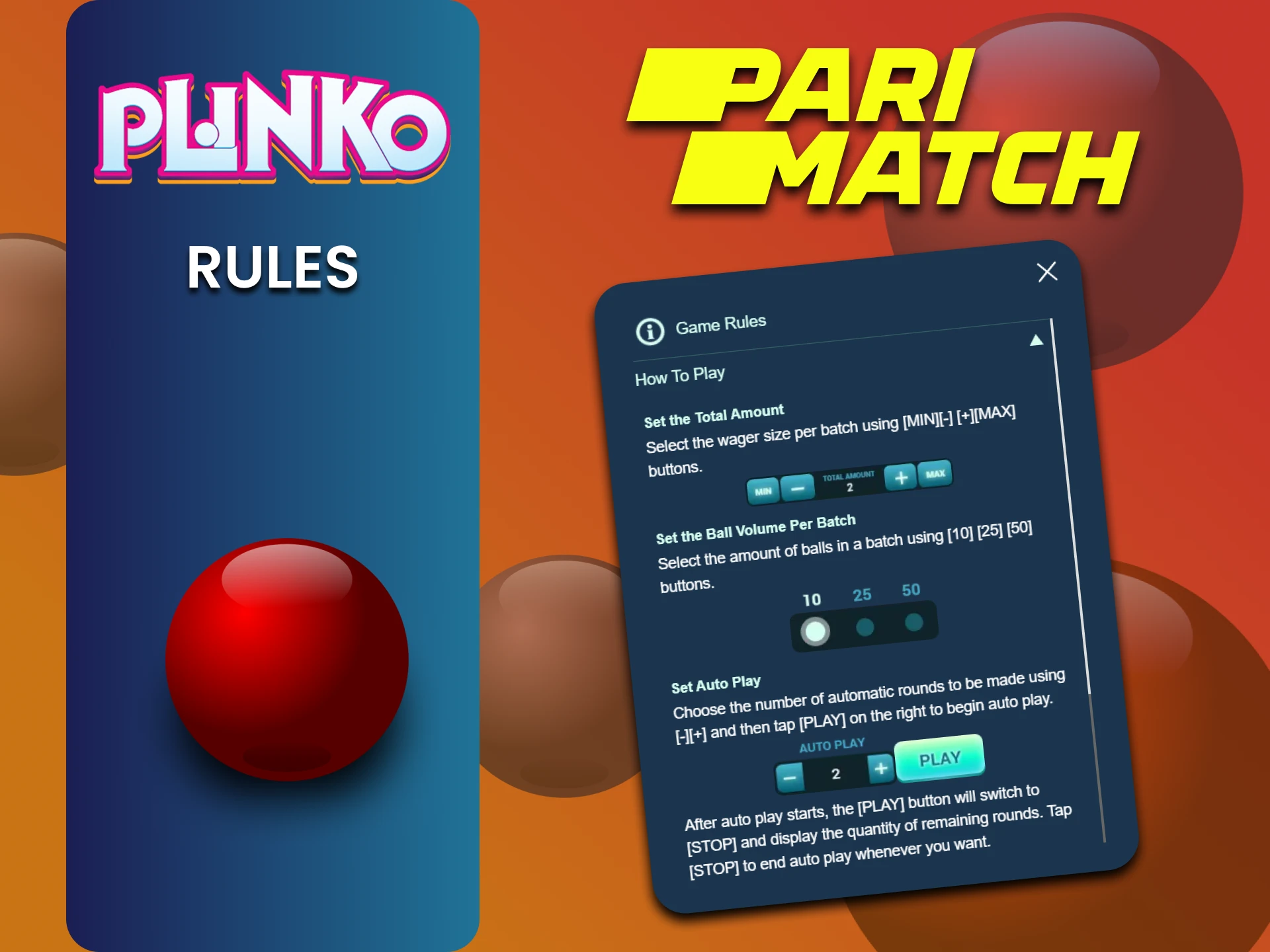 Learn the rules of the Plinko game on Parimatch.