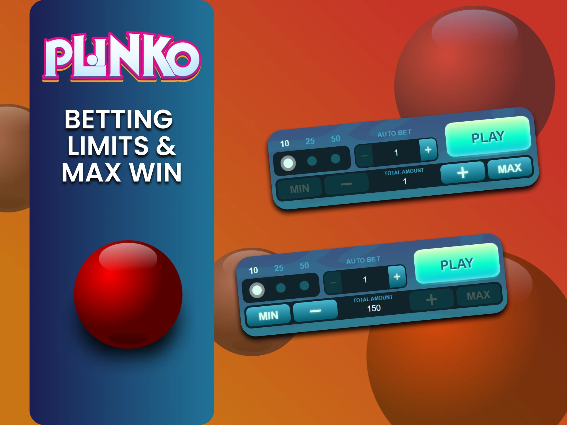 Find out about the betting limit in the Plinko game.