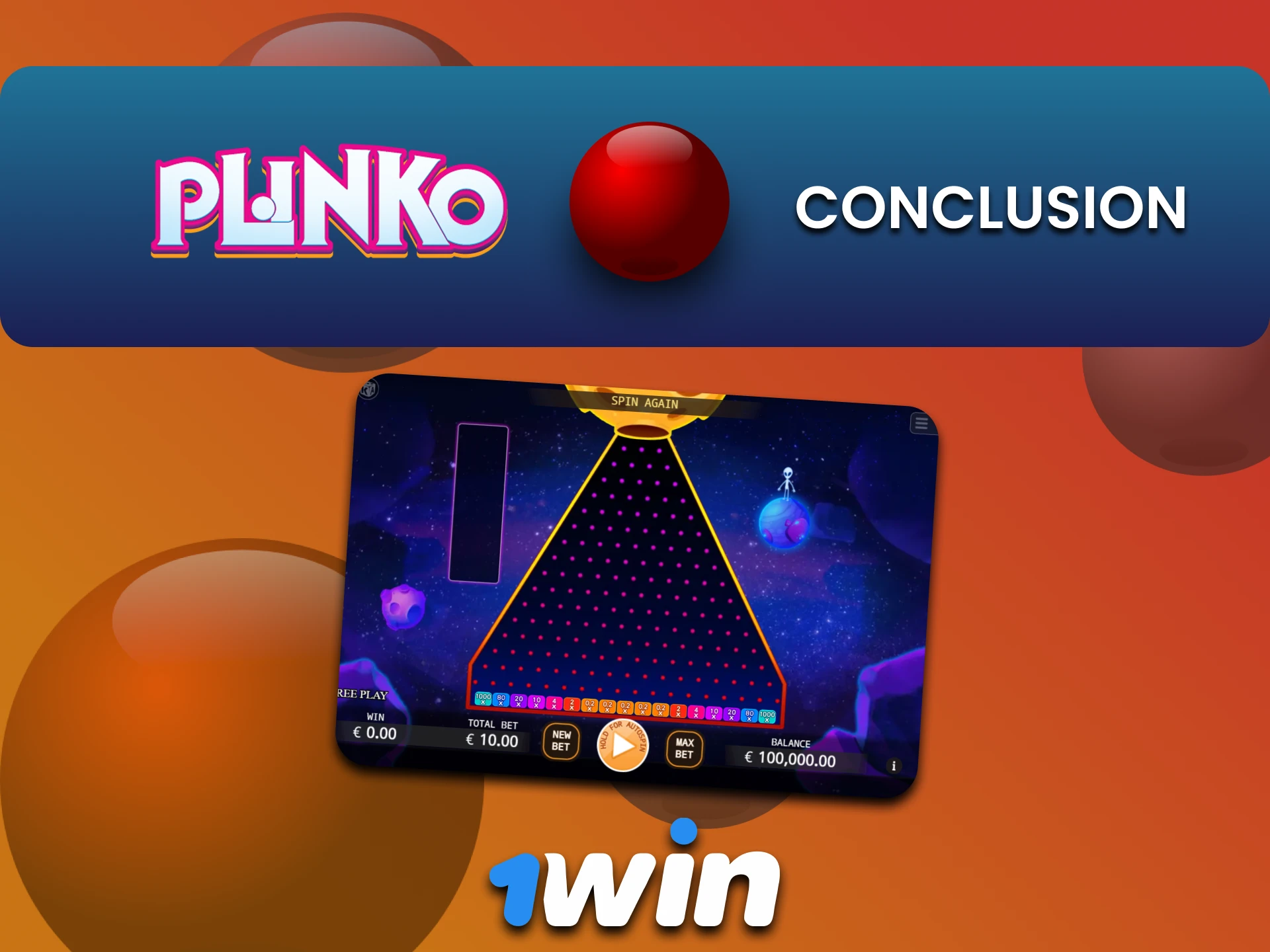 1win is ideal for playing Plinko.