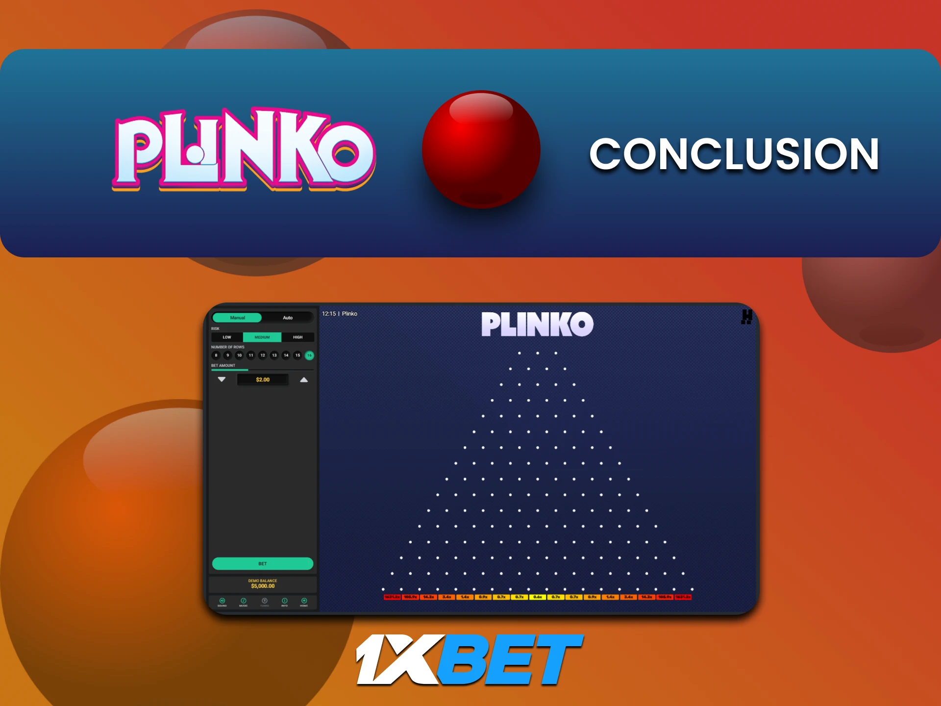 1xbet is ideal for playing Plinko.