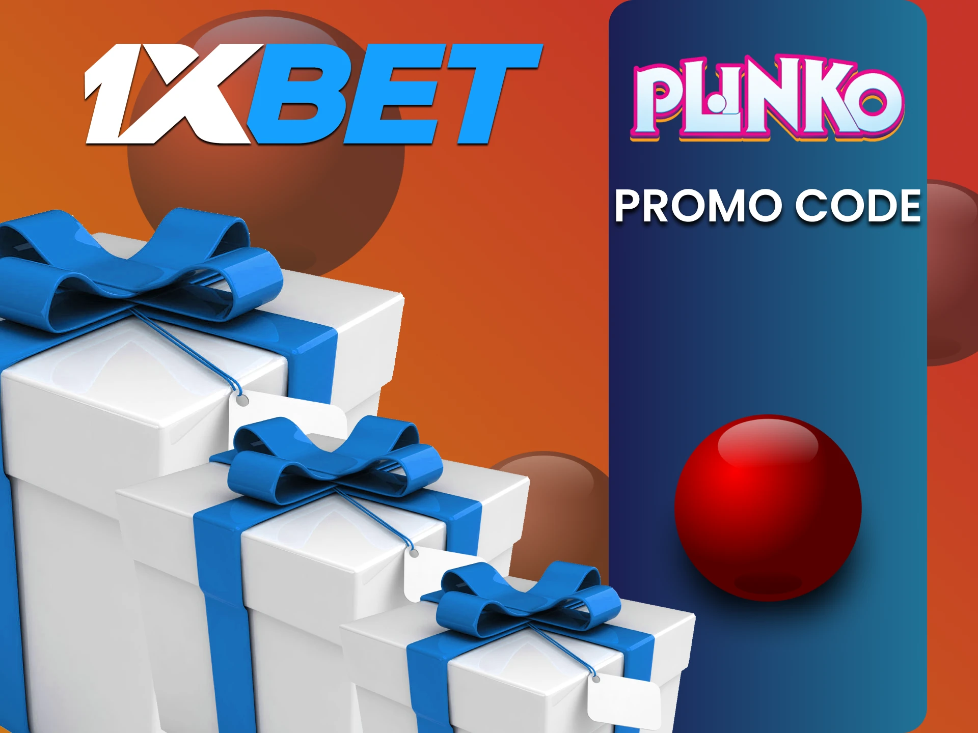 Use the promo code for the game Plinko from 1xbet.