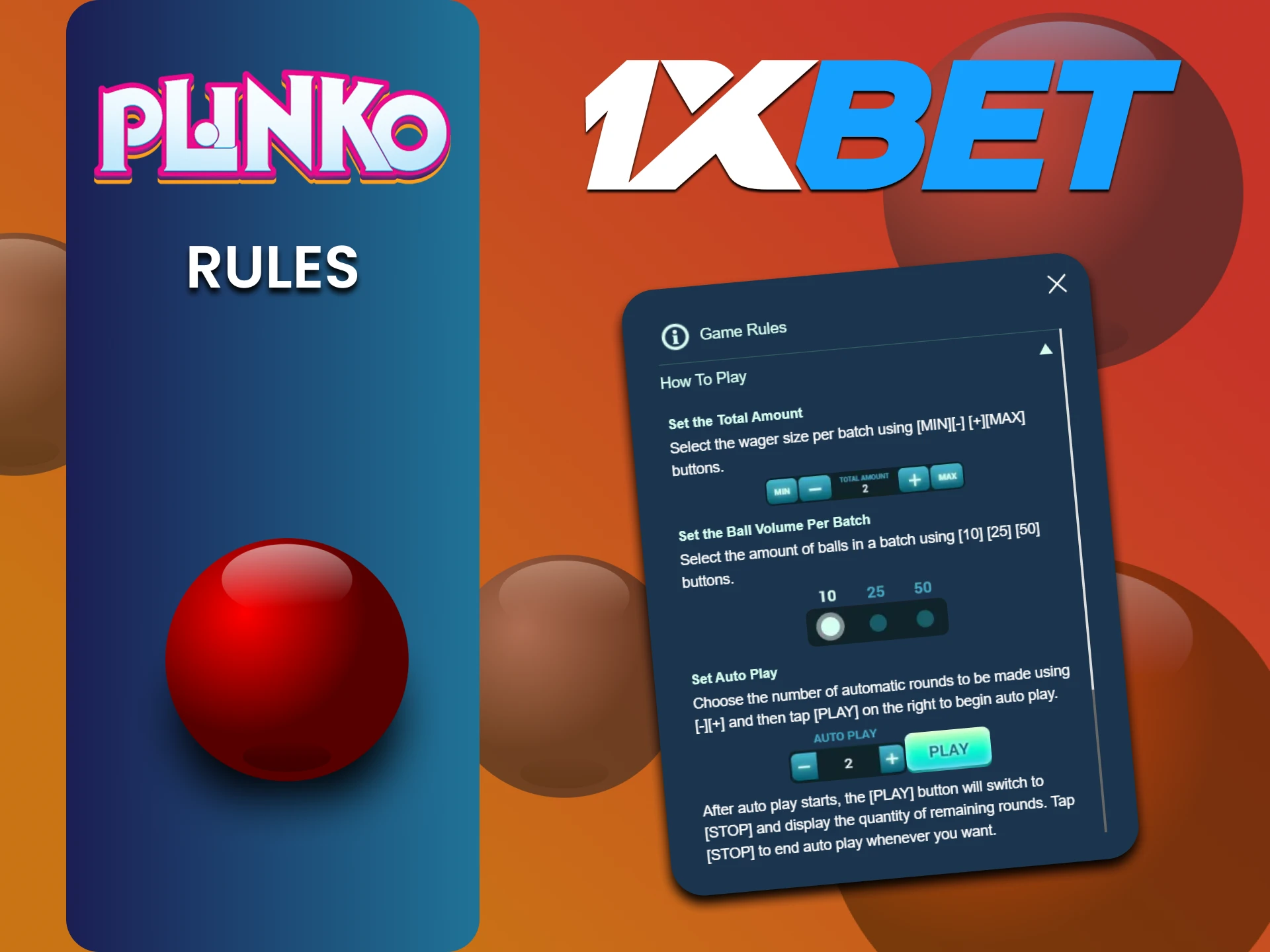 Find out about the rules of the Plinko game on 1xbet.