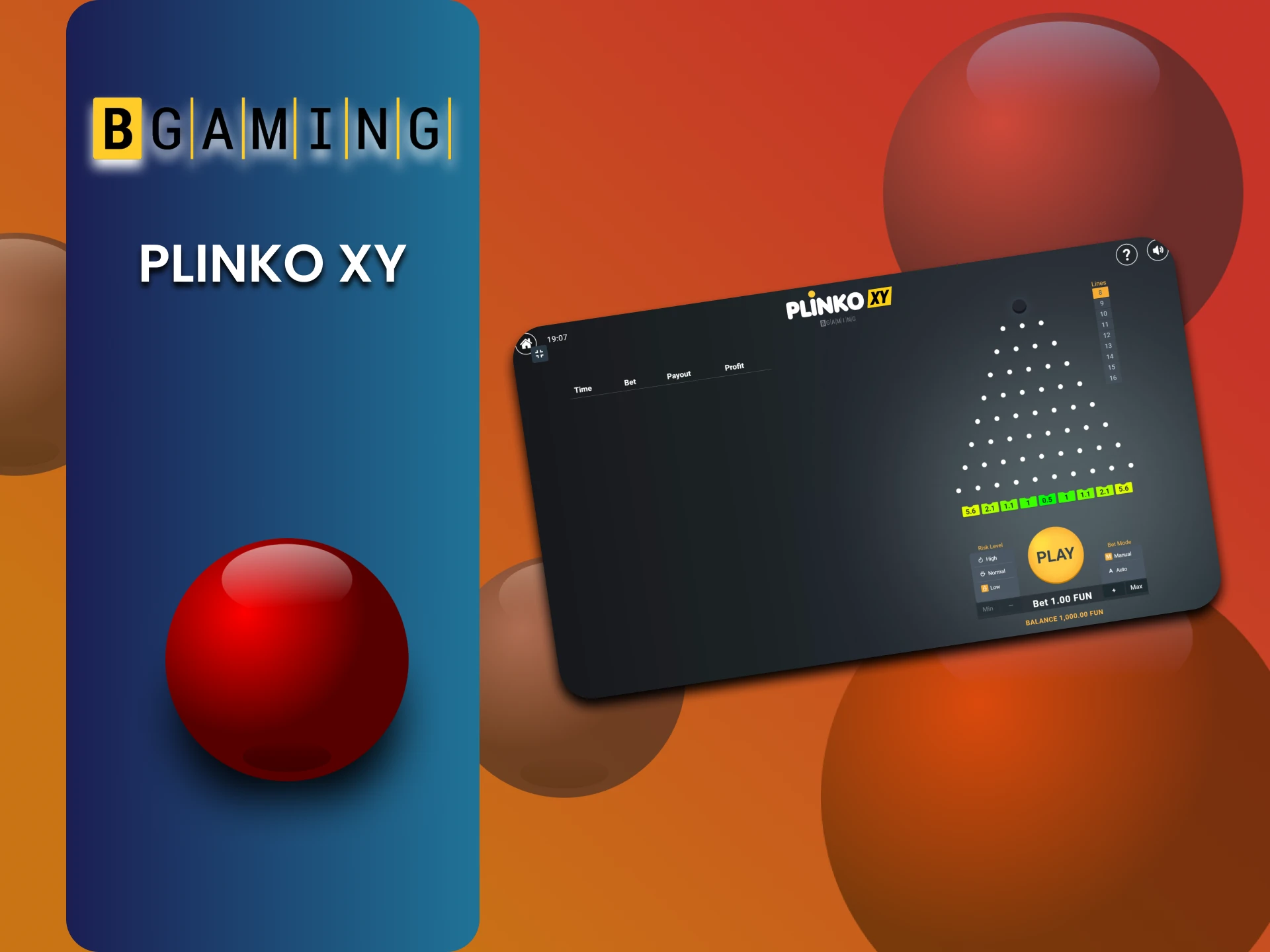 Try your hand at Plinko XY from BGaming.