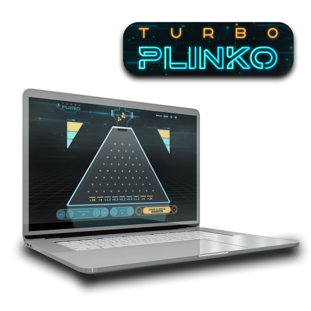 Choose one of the Plinko game options "Plinko Turbo"