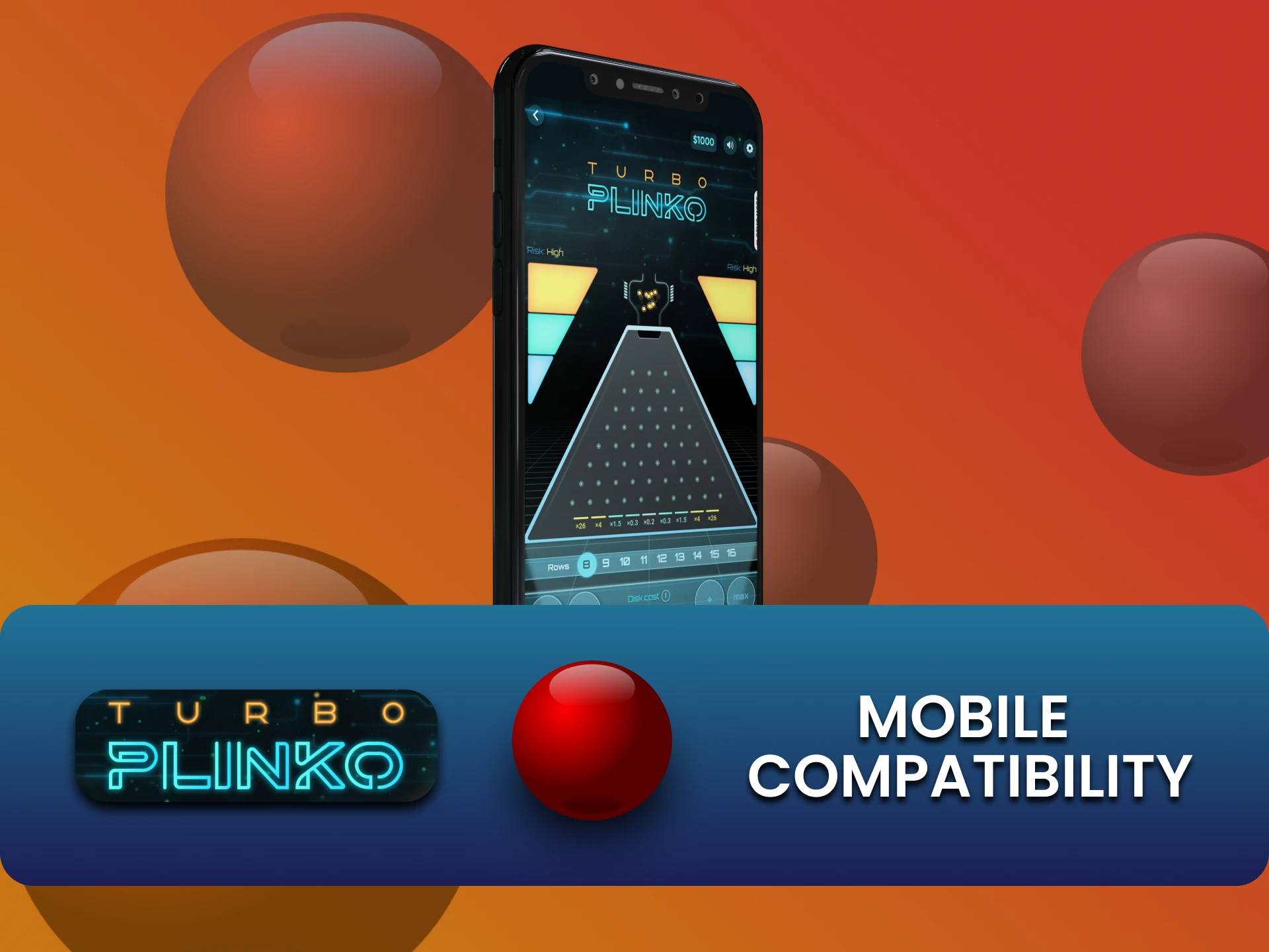 Use your phone to play Plinko Turbo.