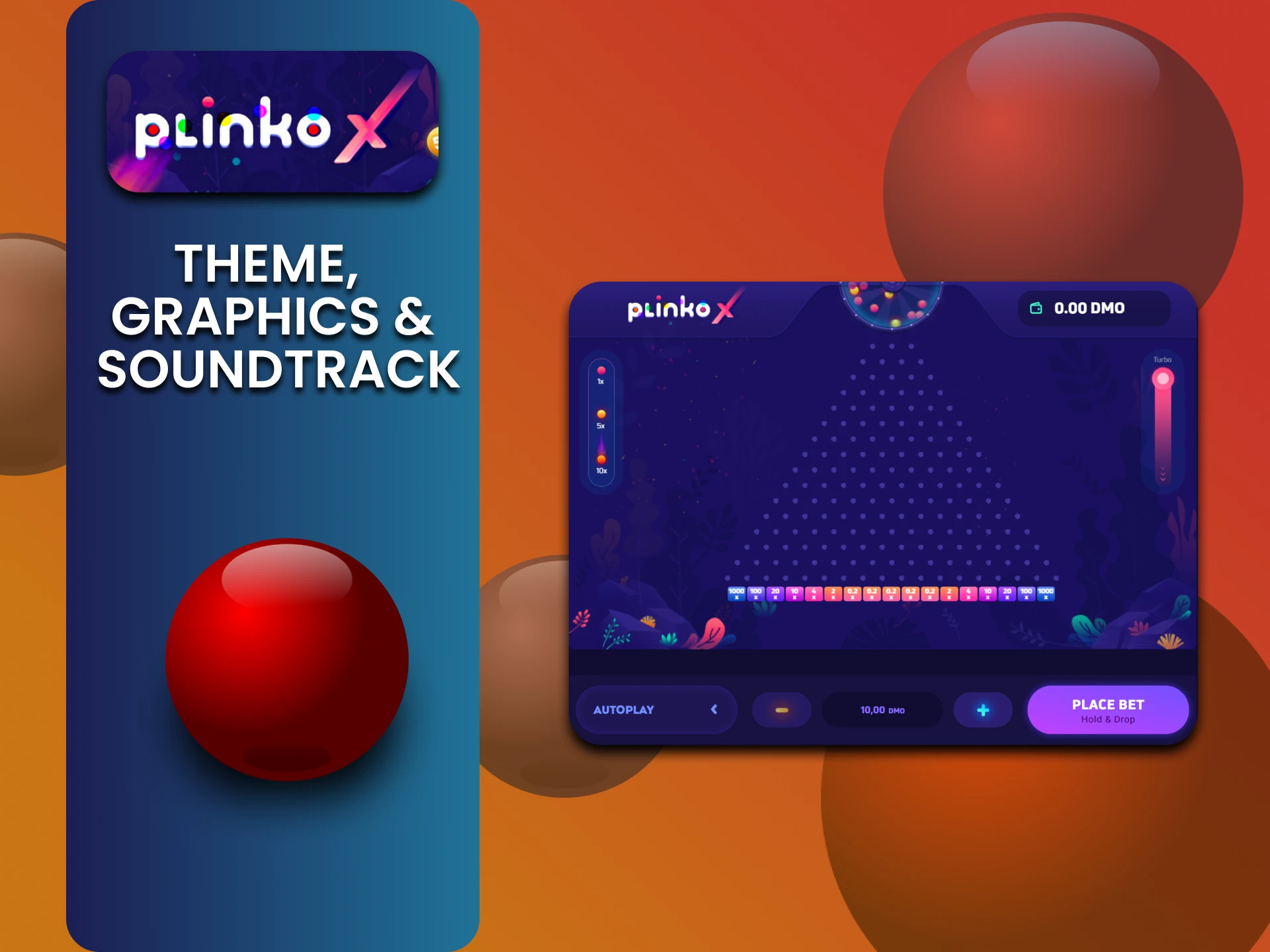 We will tell you what the Plinko X game looks like.