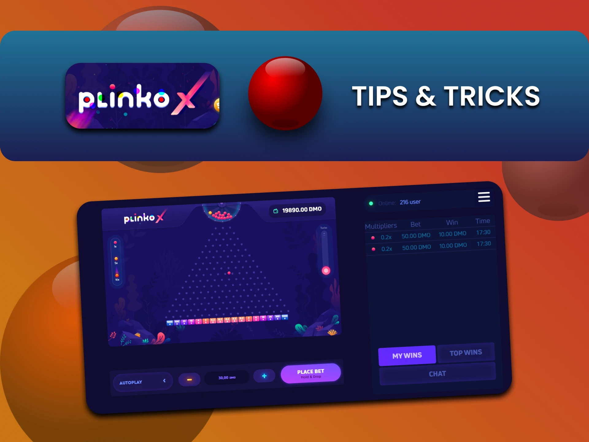 Learn winning tricks for the game Plinko X.