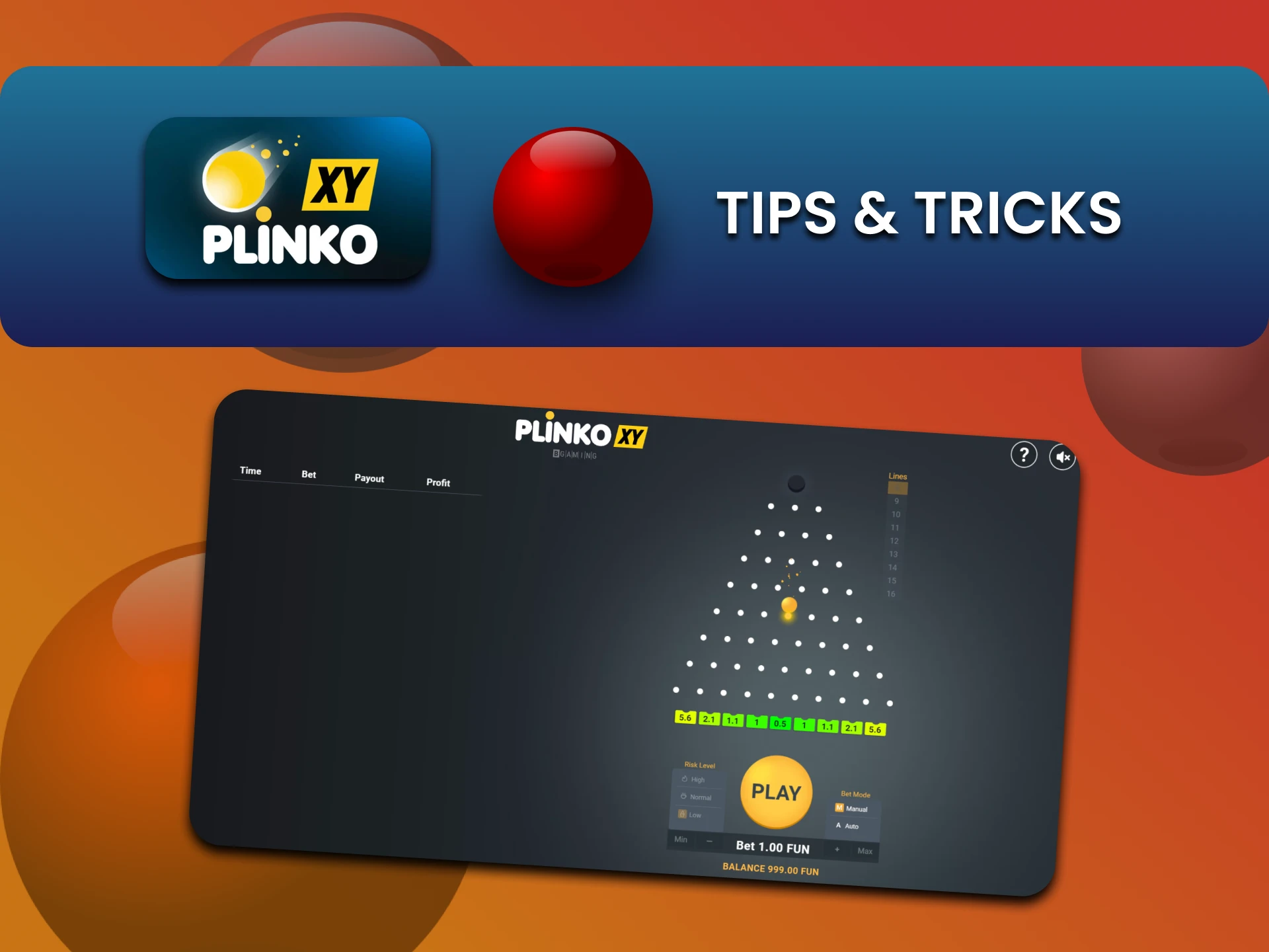 Learn tips and tricks from other players to win Plinko XY.