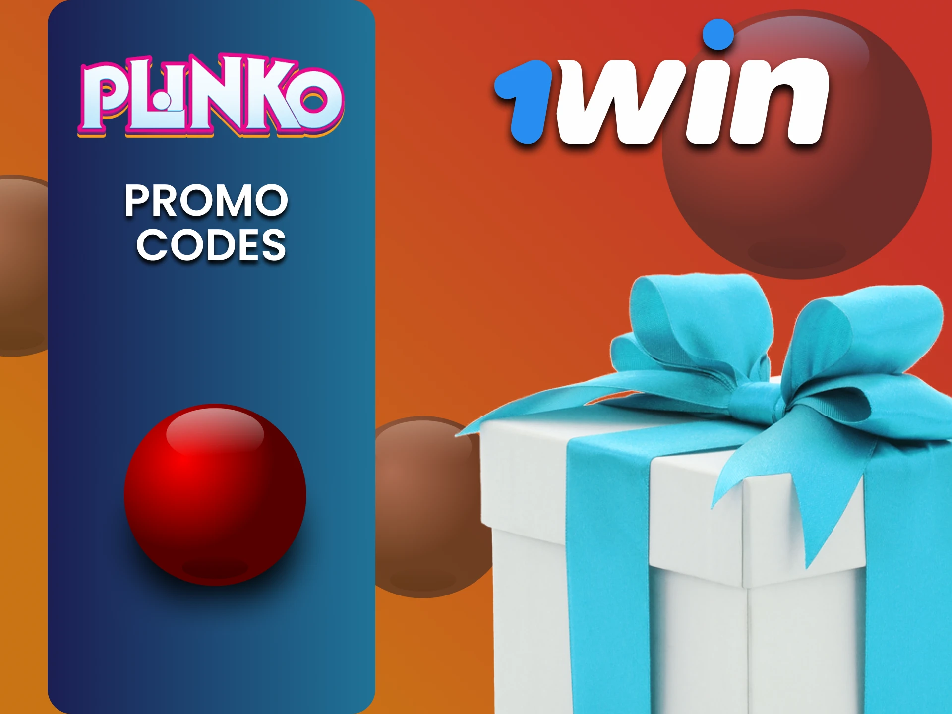 Enter the bonus promotional code for the game Plinko from 1win.