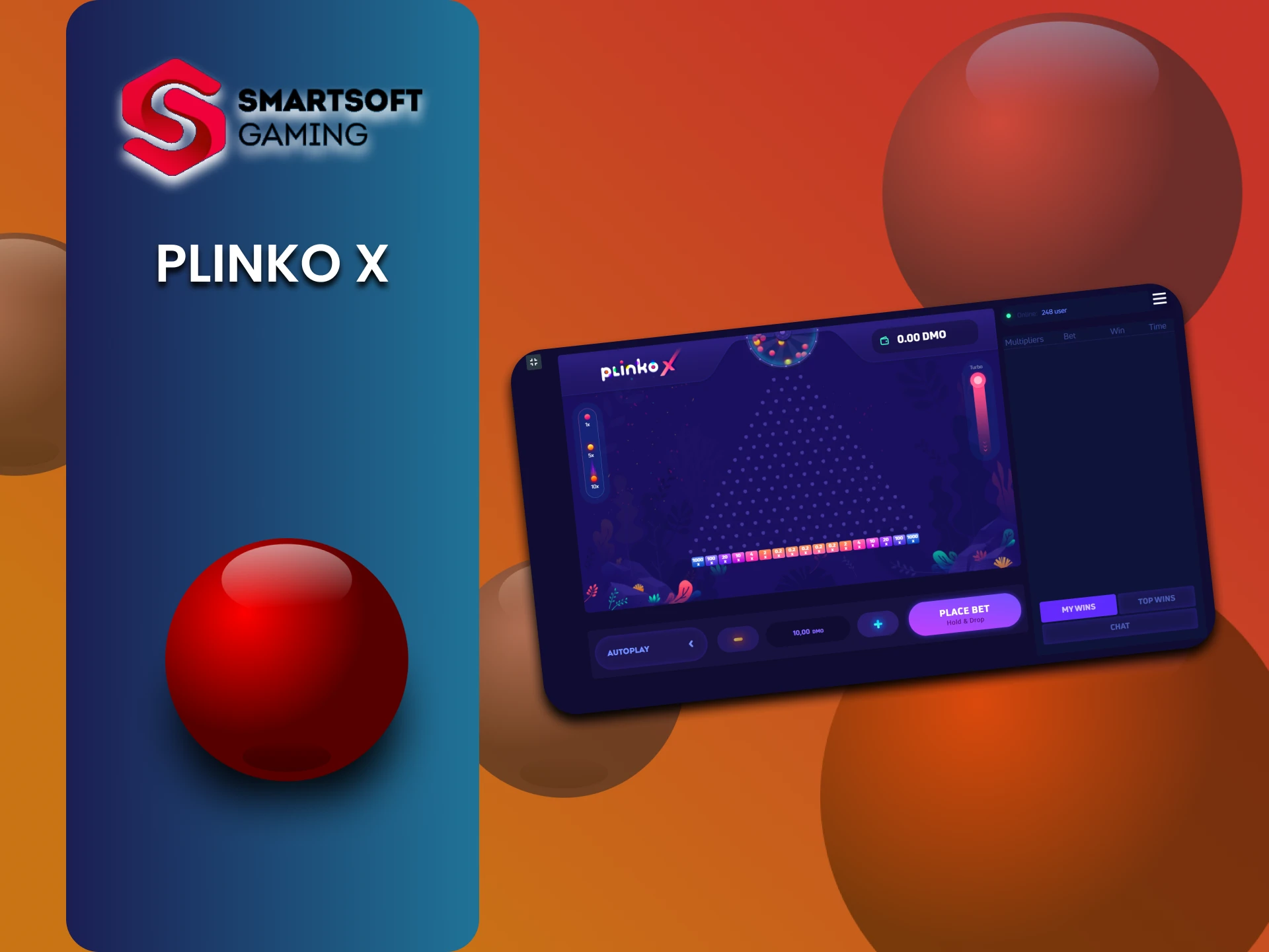 Play Plinko from Smartsoft.
