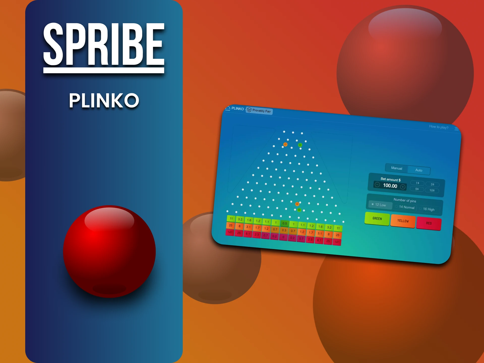 Try your hand at Plinko from Spribe.