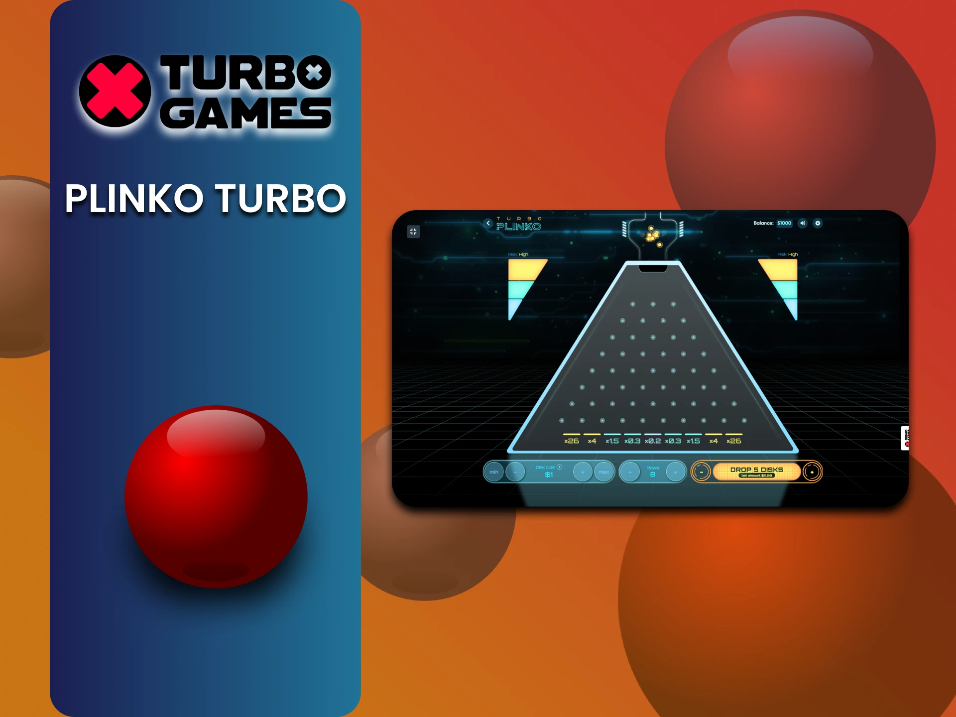 Try Turbo Games's Plinko game.