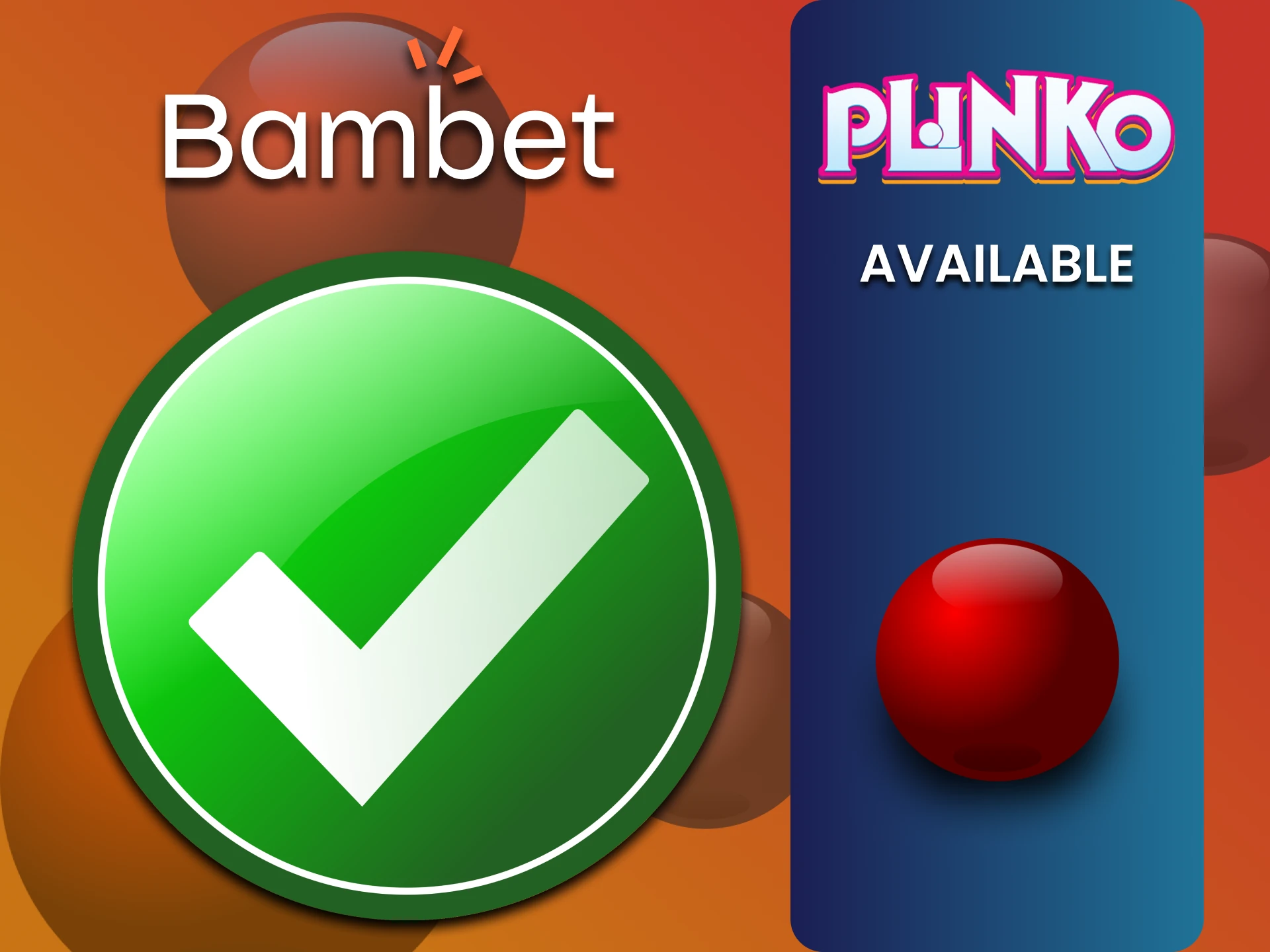 Choose your Plinko option from those available on the Bambet website.