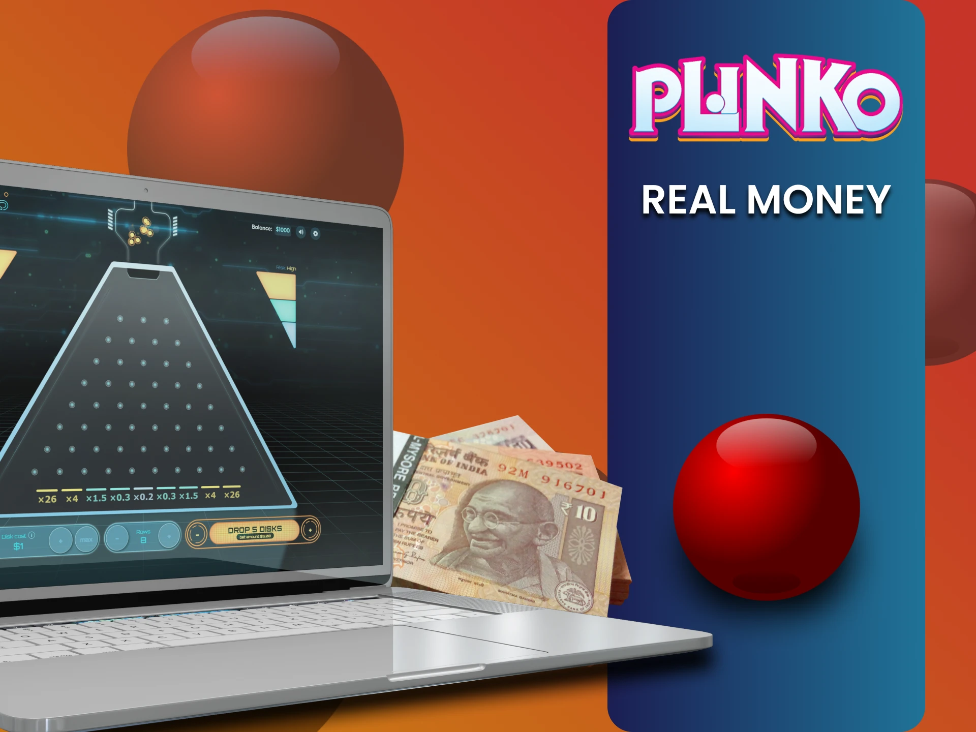 In Plinko you can win real money.