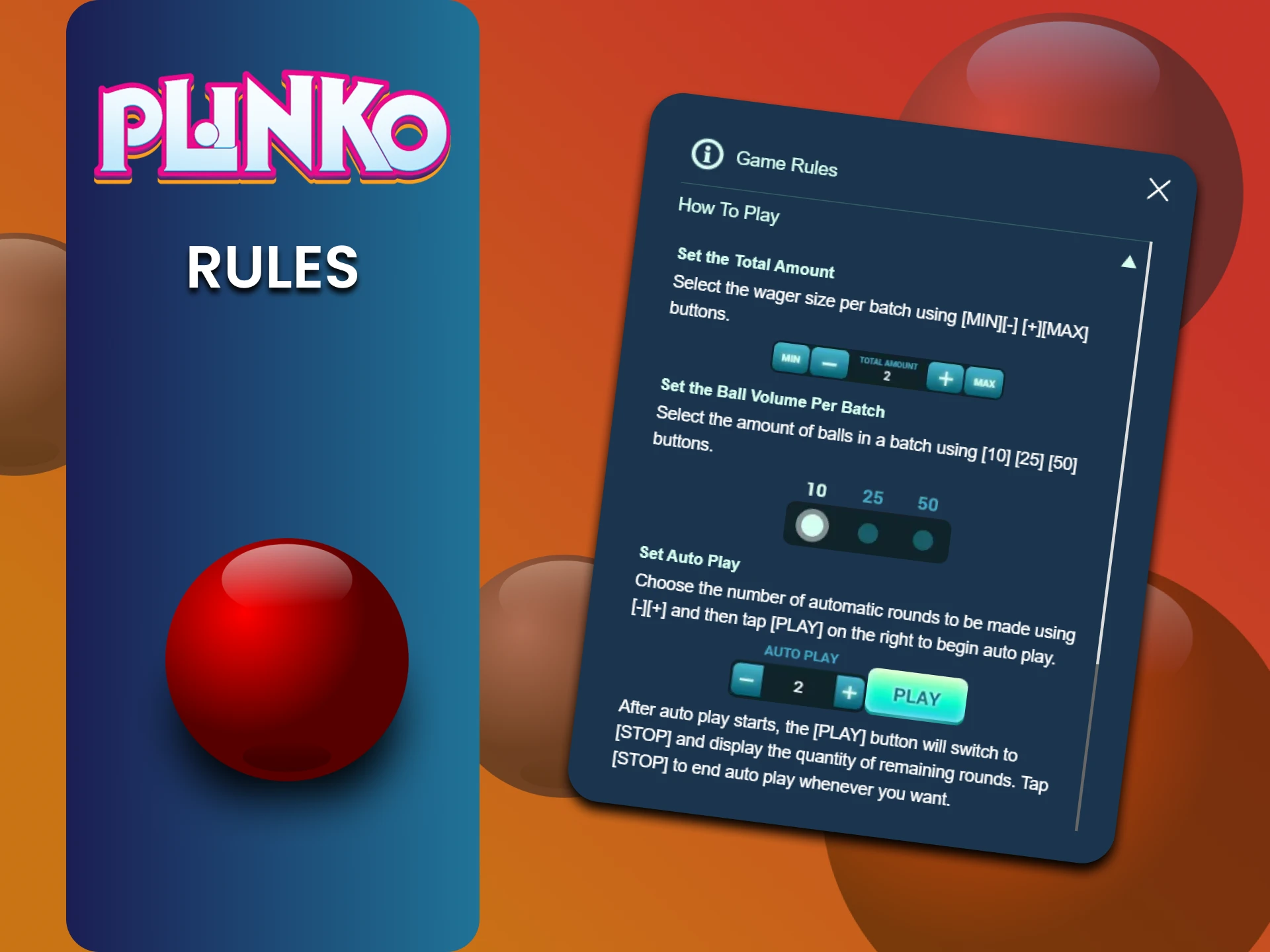 Learn the rest of the Plinko game.