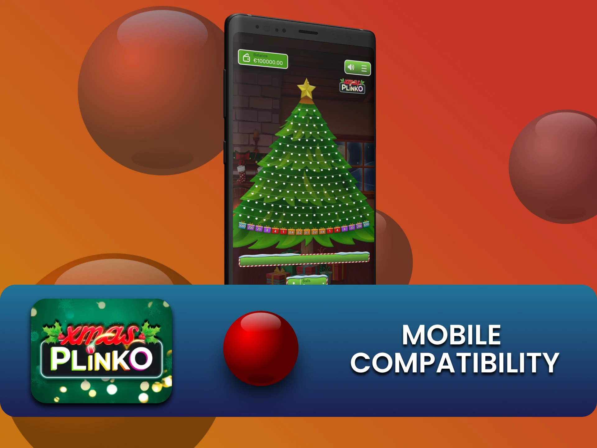 You can play Plinko Xmas through the application.