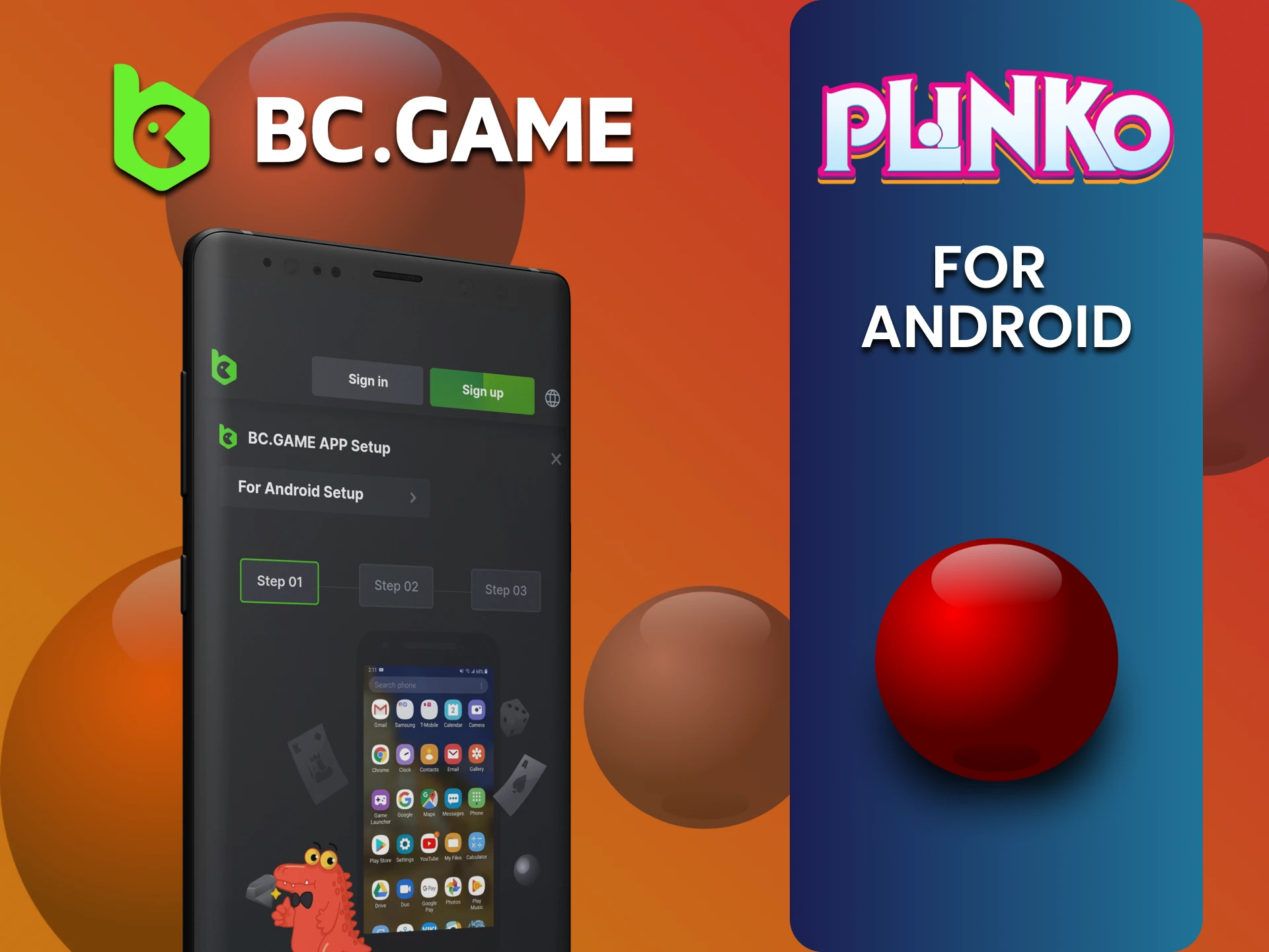Download the BCGame app to play Plinko on Android.