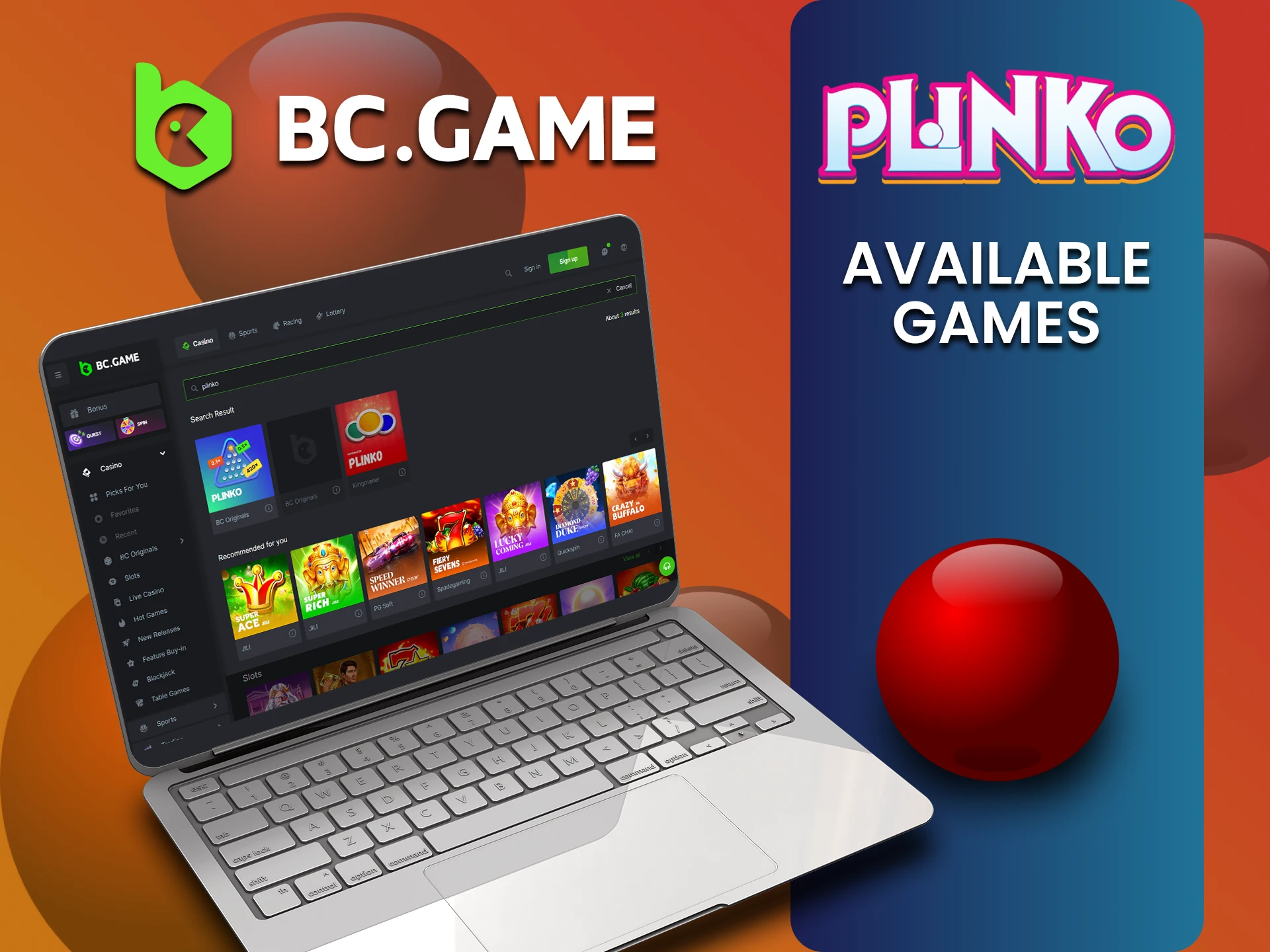 We will provide a list of Plinko games on the BCGame website.