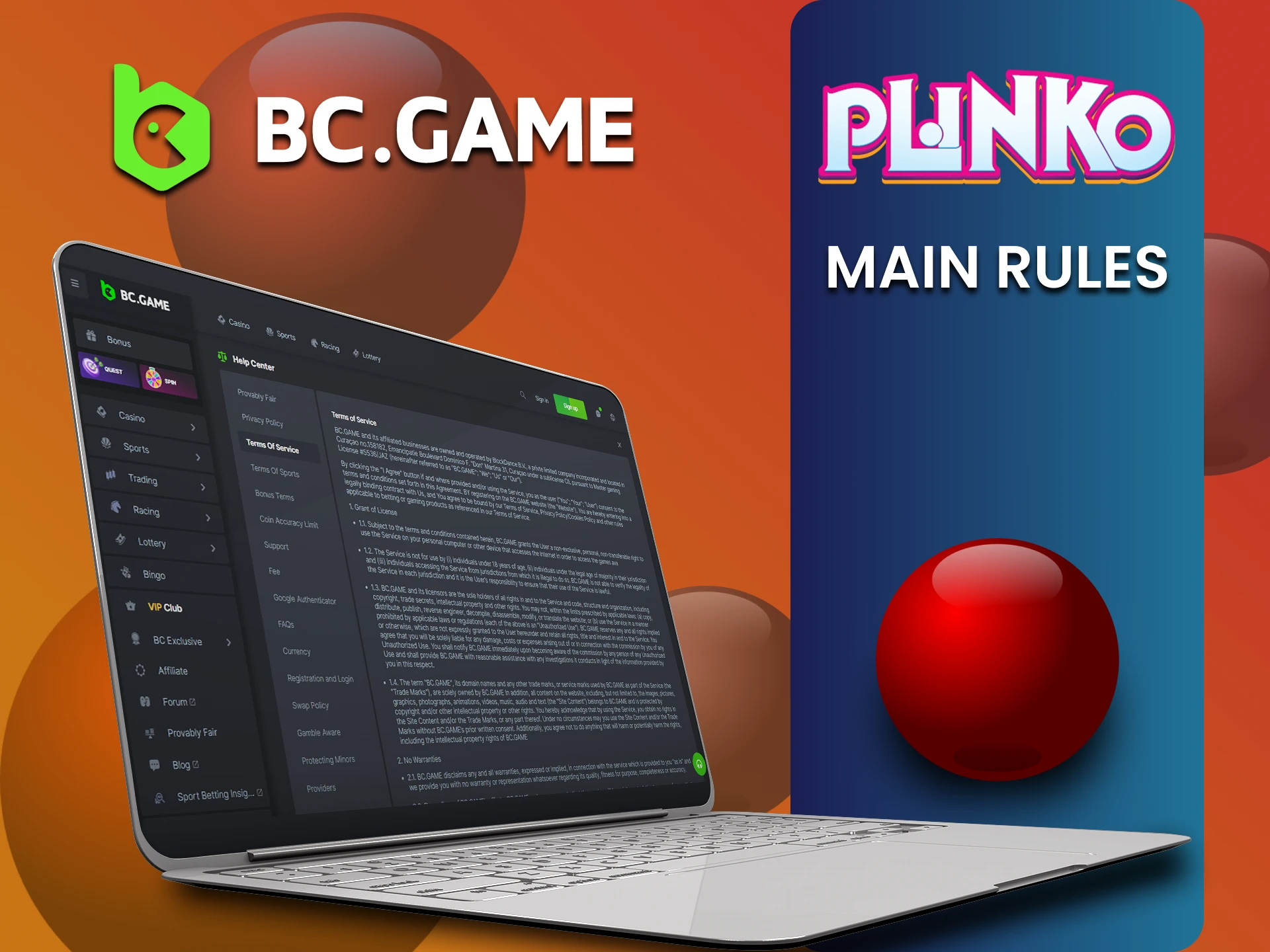 Learn the rules for using the BCGame service to play Plinko.