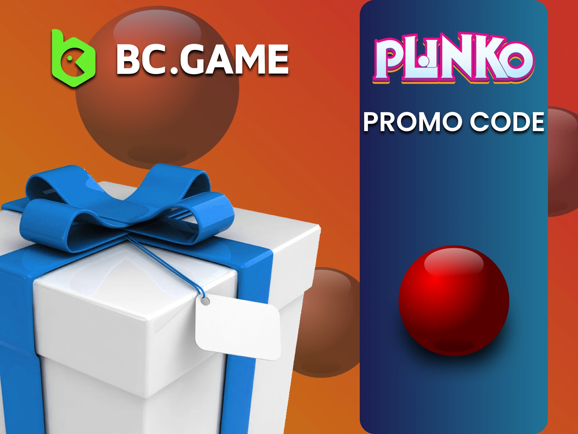 Get a bonus from BCGame by entering a promo code for the game Plinko.