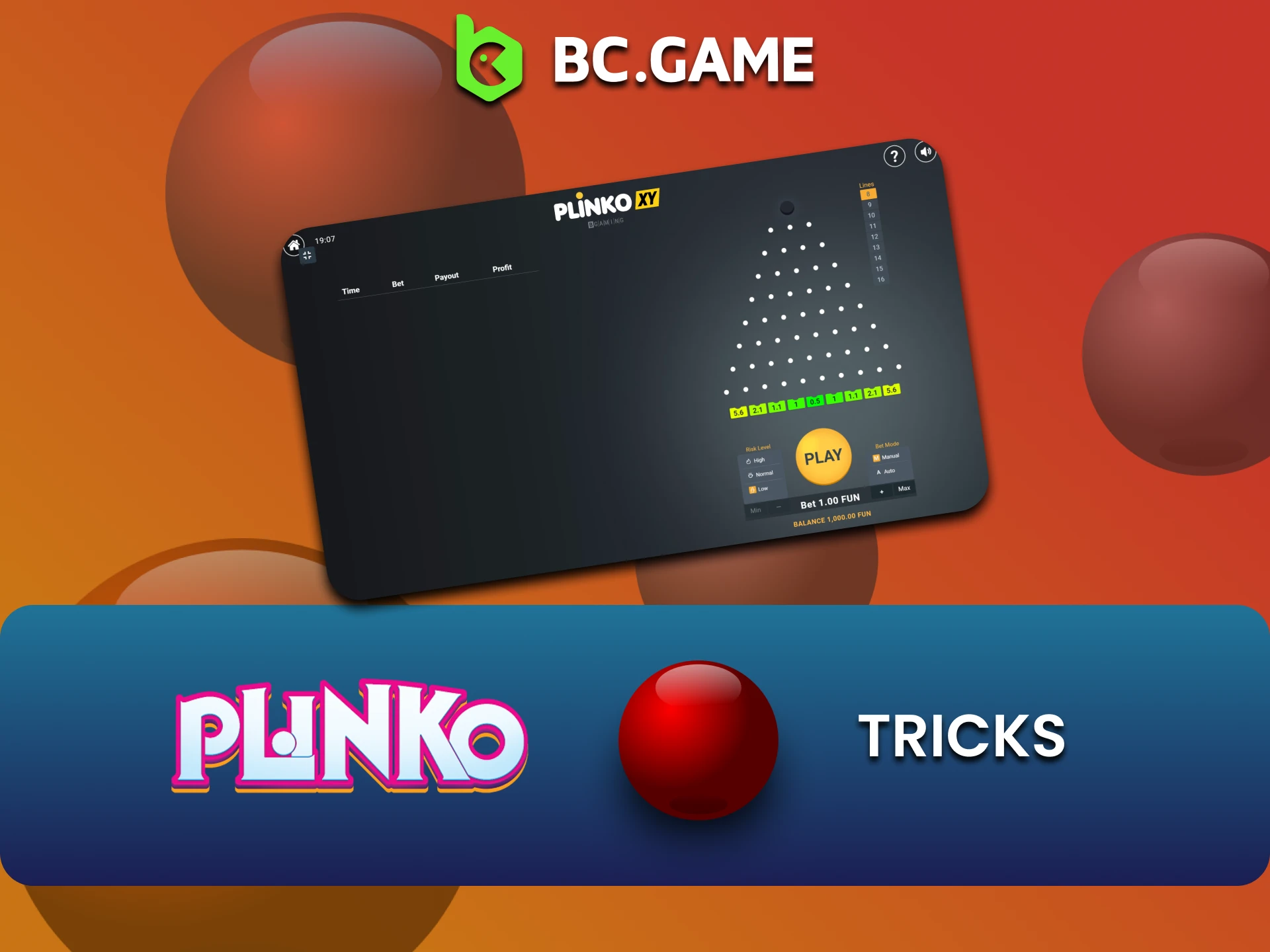 Learn tricks to win Plinko on BCGame.