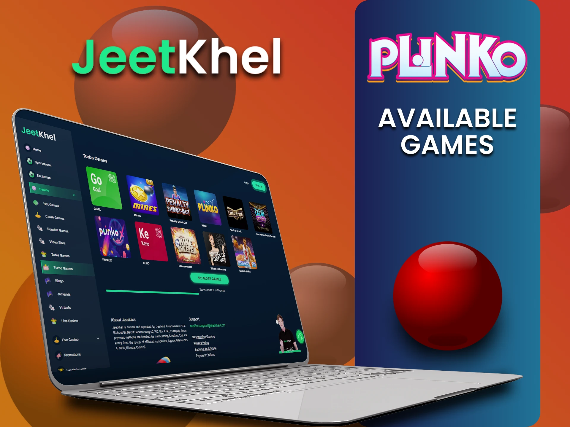 There are several options for playing Plinko on JeetKhel.
