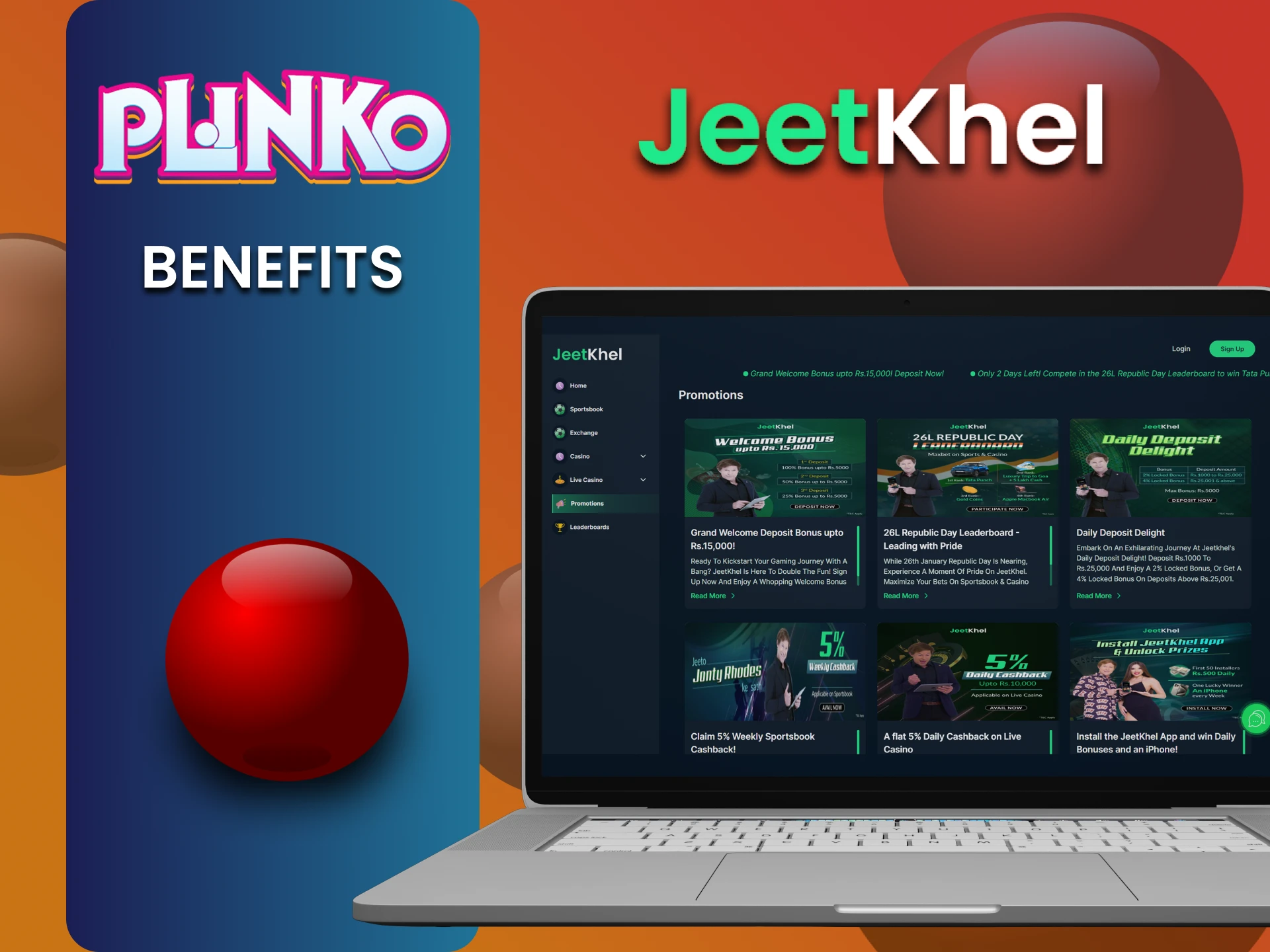 We will tell you about the benefits of JeetKhel for playing Plinko.