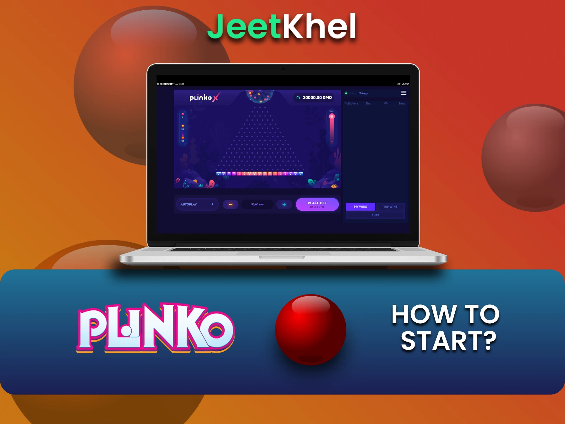 You can find Plinko in the casino section of the JeetKhel website.