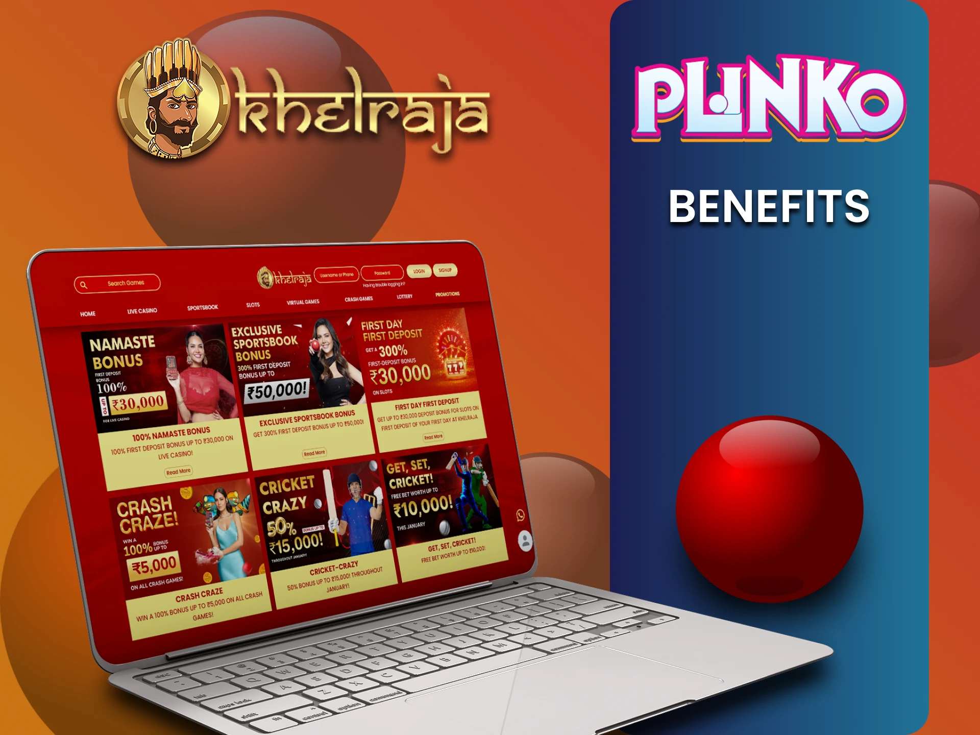 Lots of benefits await you in playing Plinko on Khelraja.
