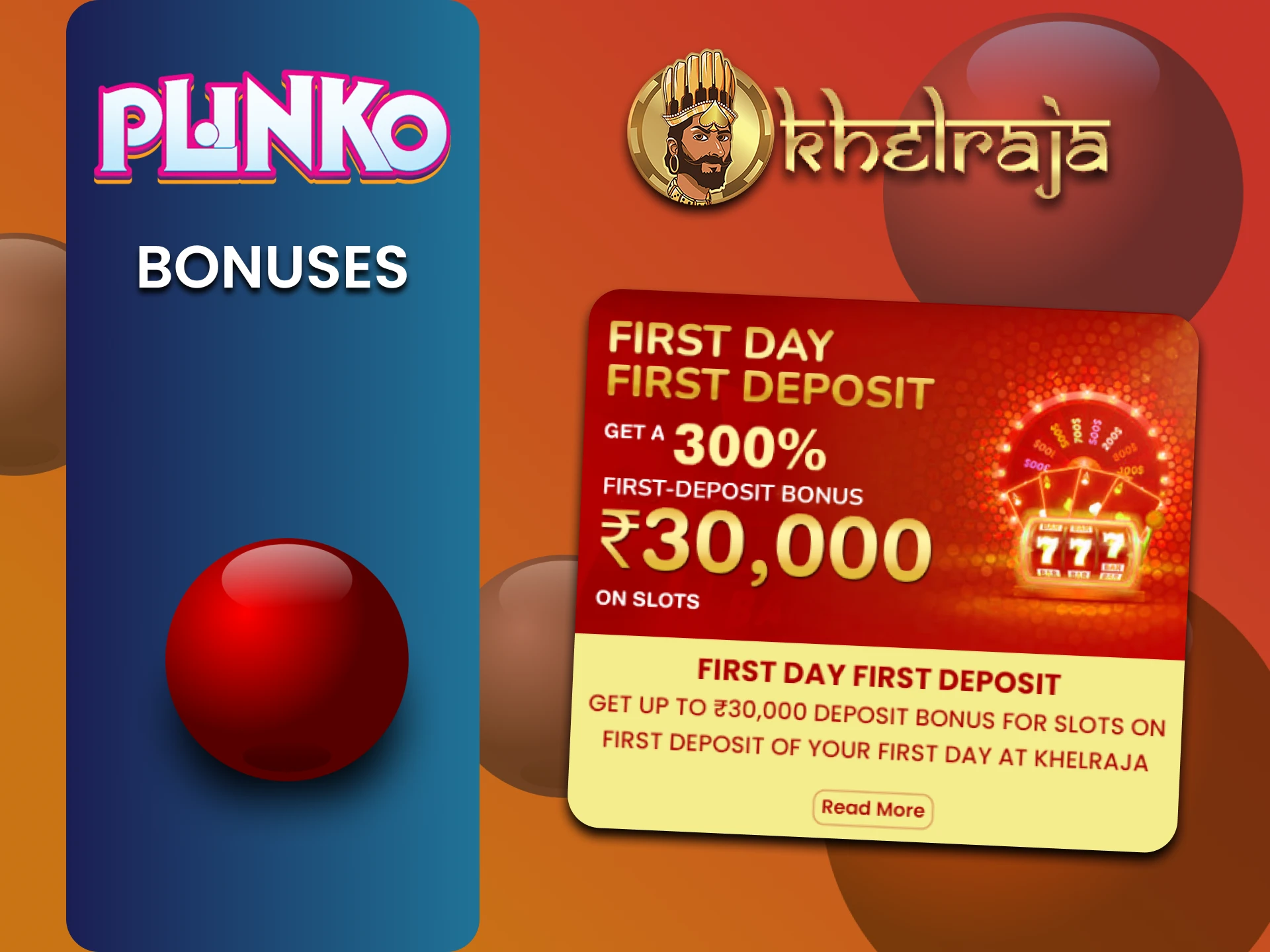 Get bonuses for Plinko from Khelraja.
